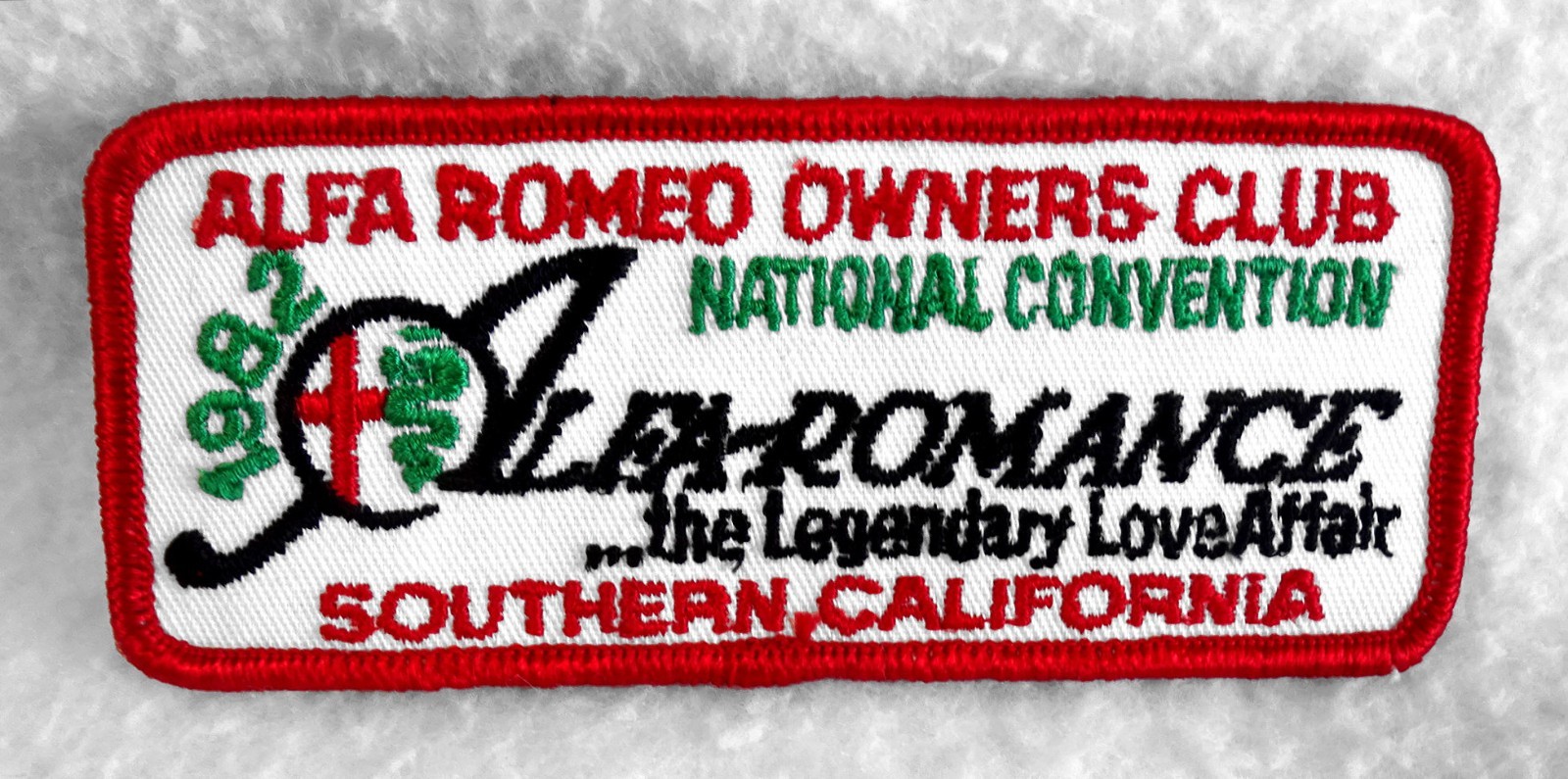 Vintage Alfa Romeo Owners Club So Calif National Convention Patch New Vintage Alfa Romeo Owners Club So Calif National Convention Patch New
