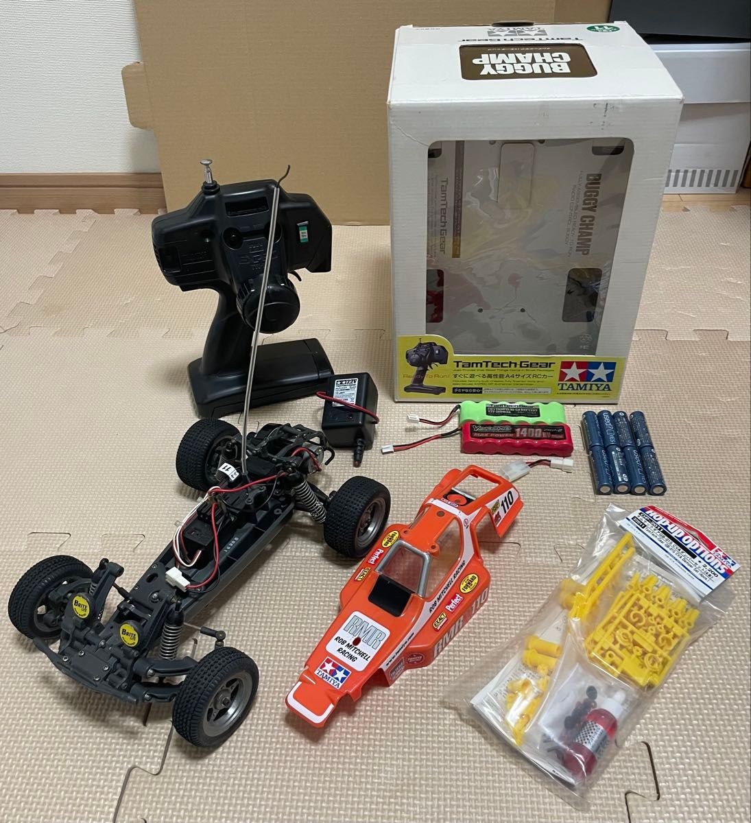 Tamiya TamTech-Gear Buggy Champ RC Car w/ Bonus Parts Set