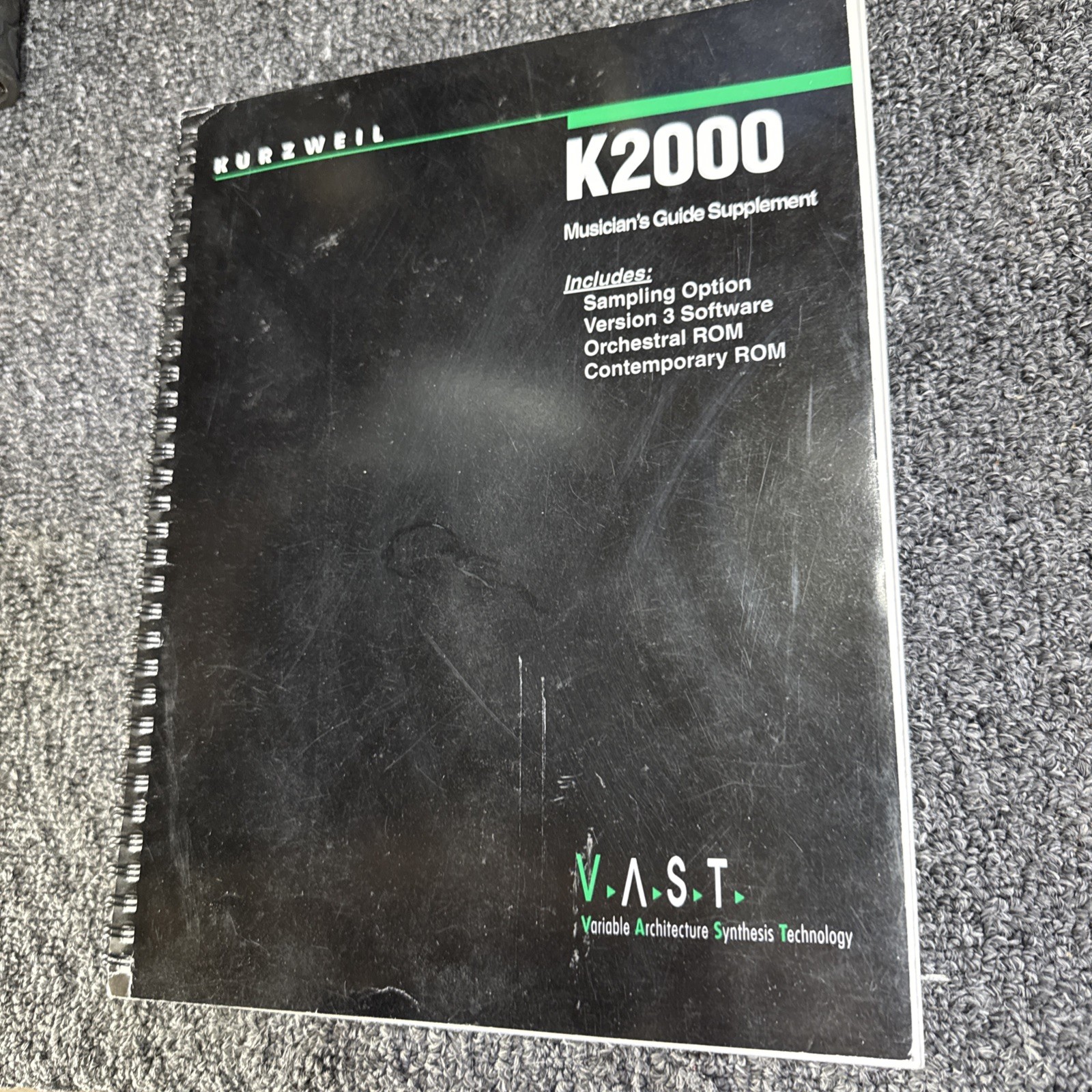 VINTAGE KURZWEIL K2000 SOFTWARE MUSICIAN\'S GUIDE SUPPLEMENT 