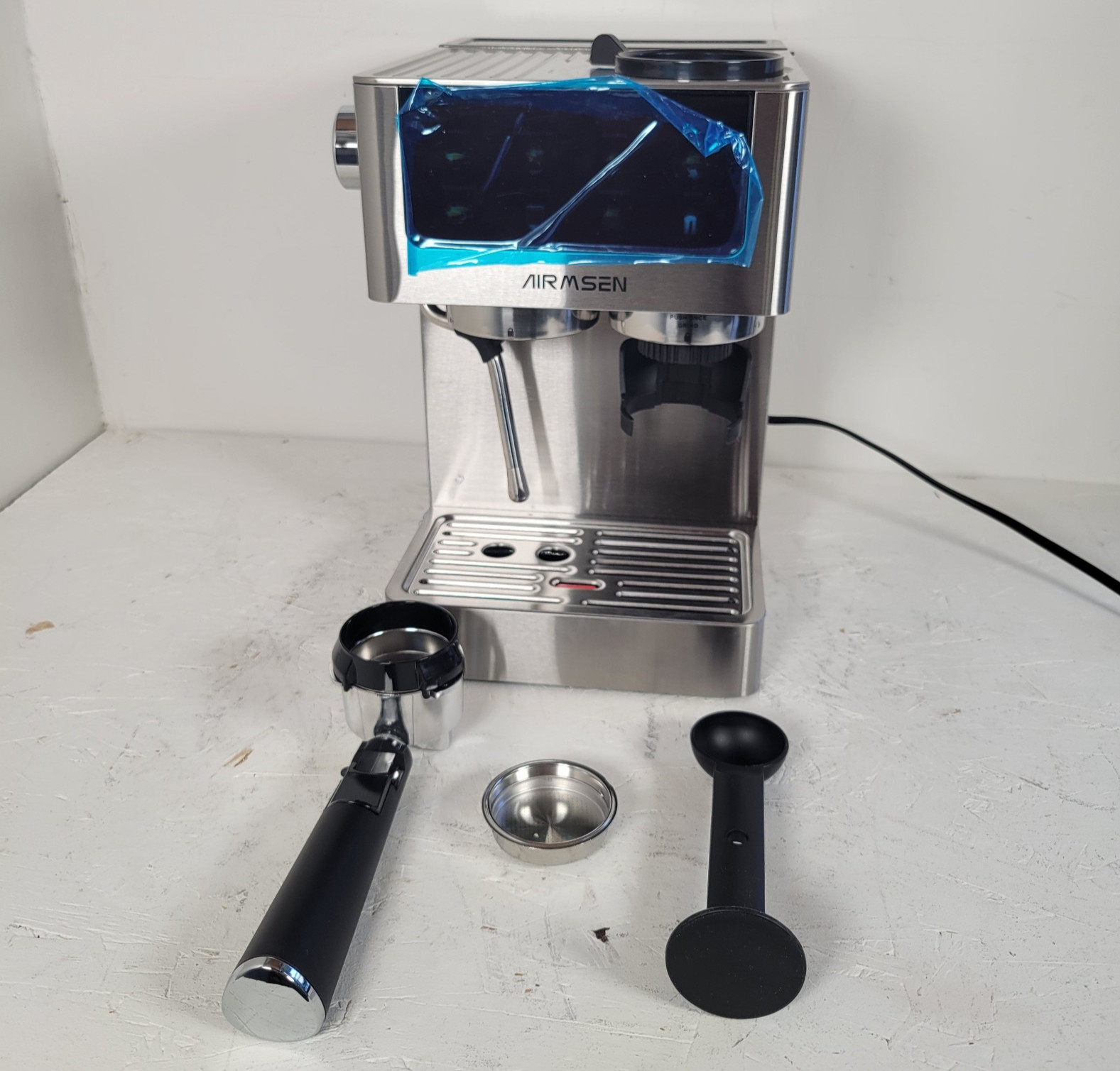 AIRMSEN Espresso Coffee Maker BCM2316 Stainless Steel Open Box READ