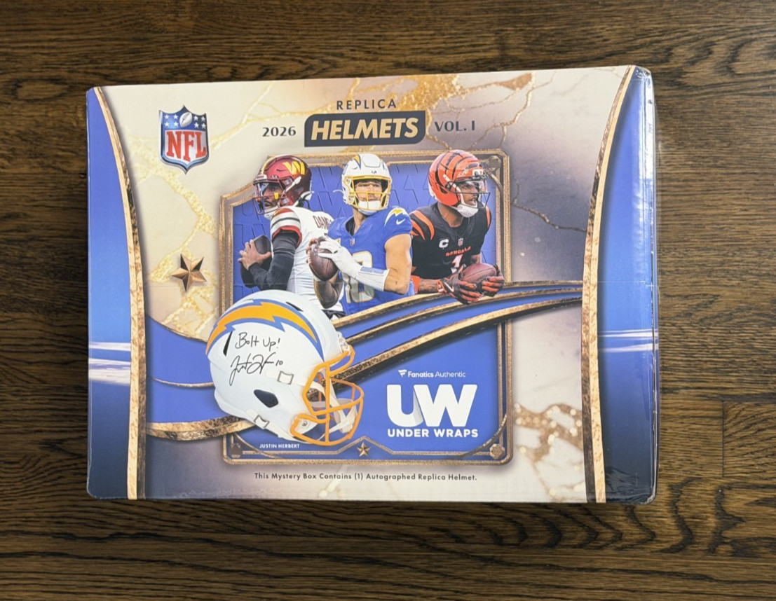 2026 Fanatics Under Wraps Autographed NFL Replica Helmet Vol 1 Mystery Box