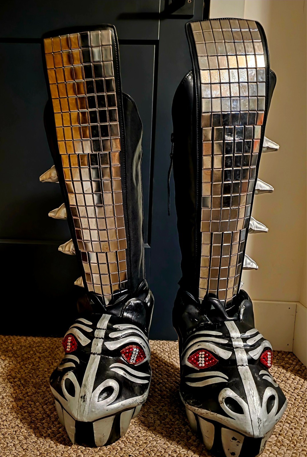 Kiss boots replicas Gene Simmons costume Love Gun Kiss boots replicas Gene Simmons costume Love Gun