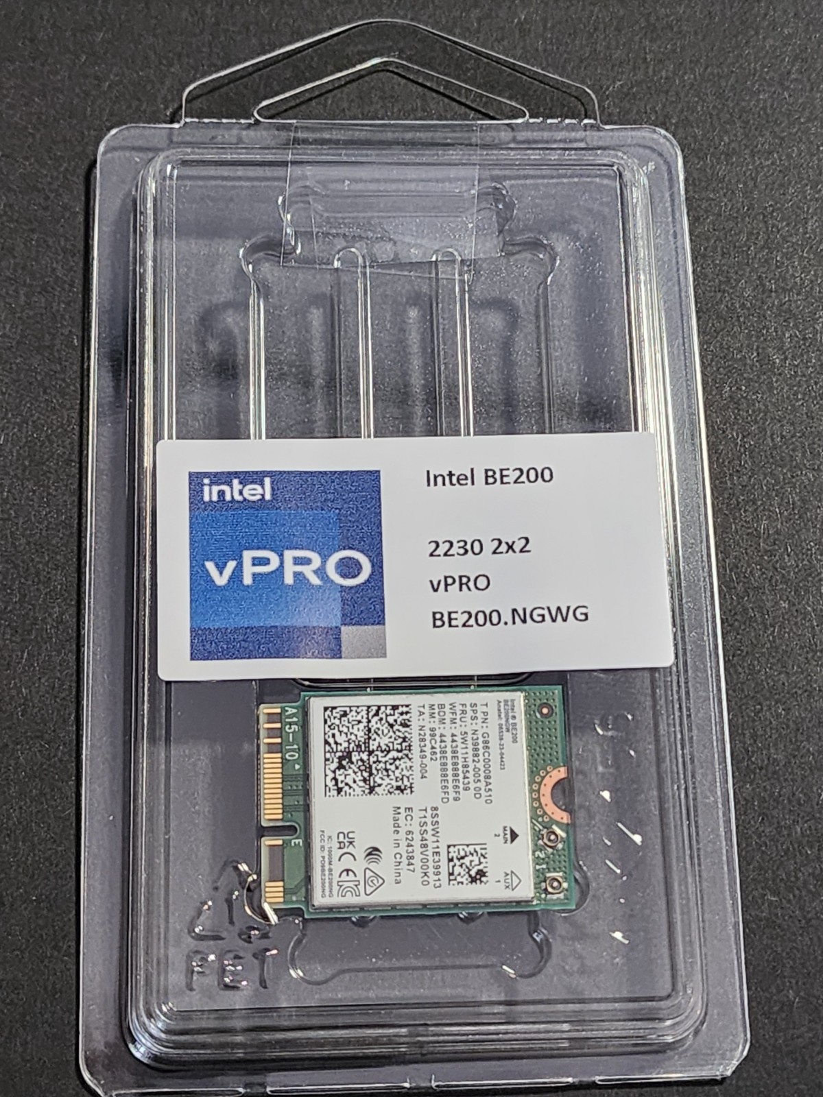 Intel BE200 with vPro | Wi-Fi 7 M.2. | Bluetooth 5.4 for Intel based systems