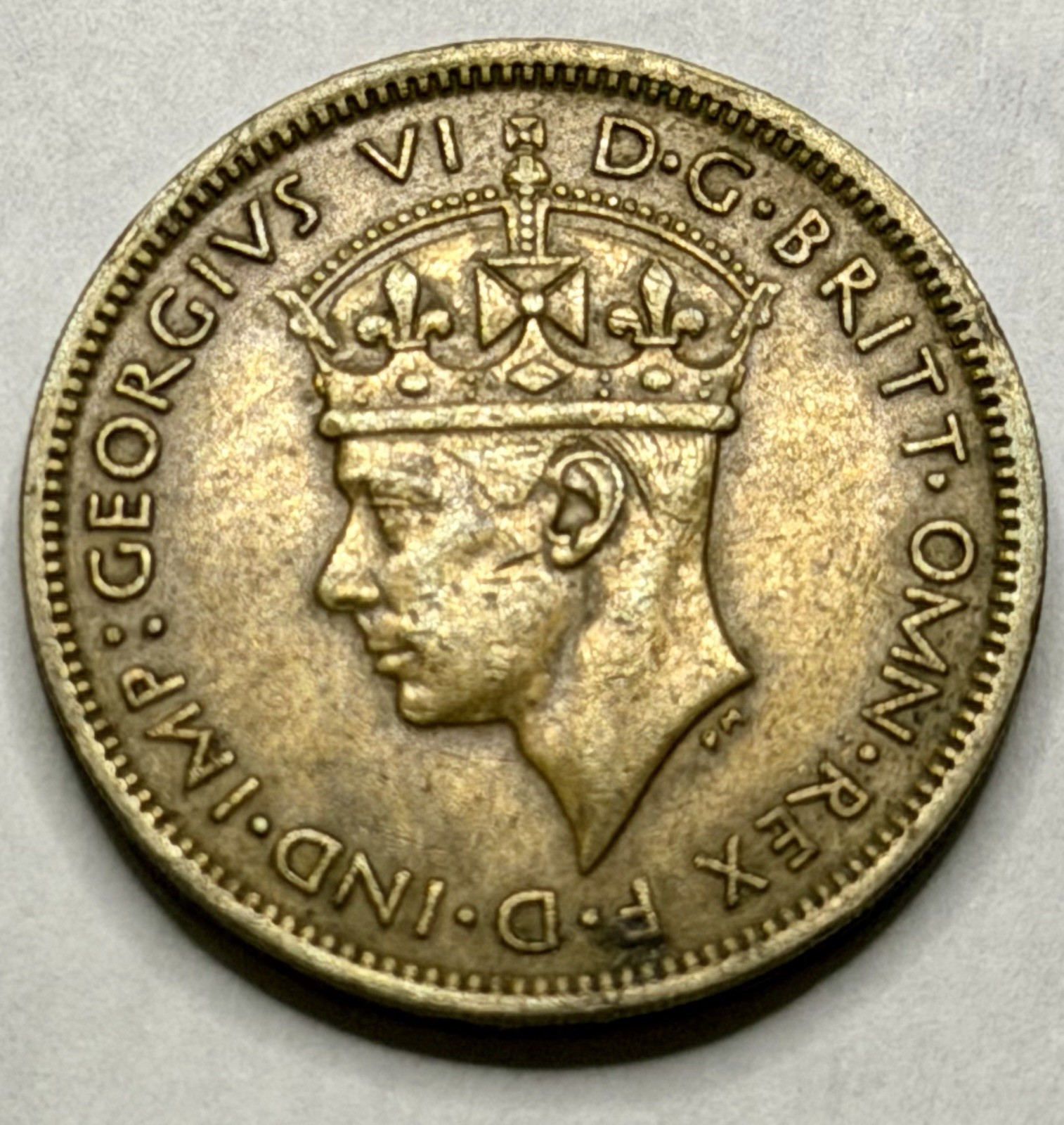 1938 British West Africa 1 Shilling George VI Nickel-Brass VF Colonial Coin