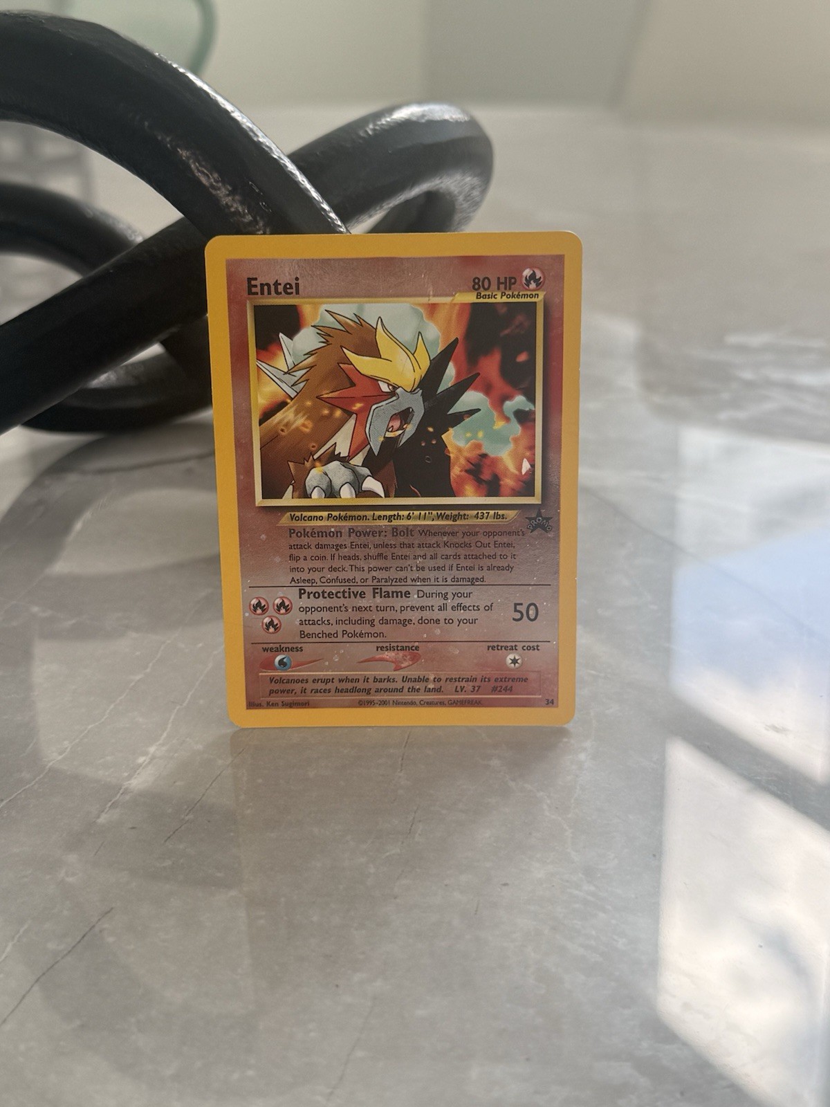Entei 34/53 Wizards Black Star Promo Reverse Holo Pokémon Card 2001 Entei 34/53 Wizards Black Star Promo Reverse Holo Pokémon Card 2001