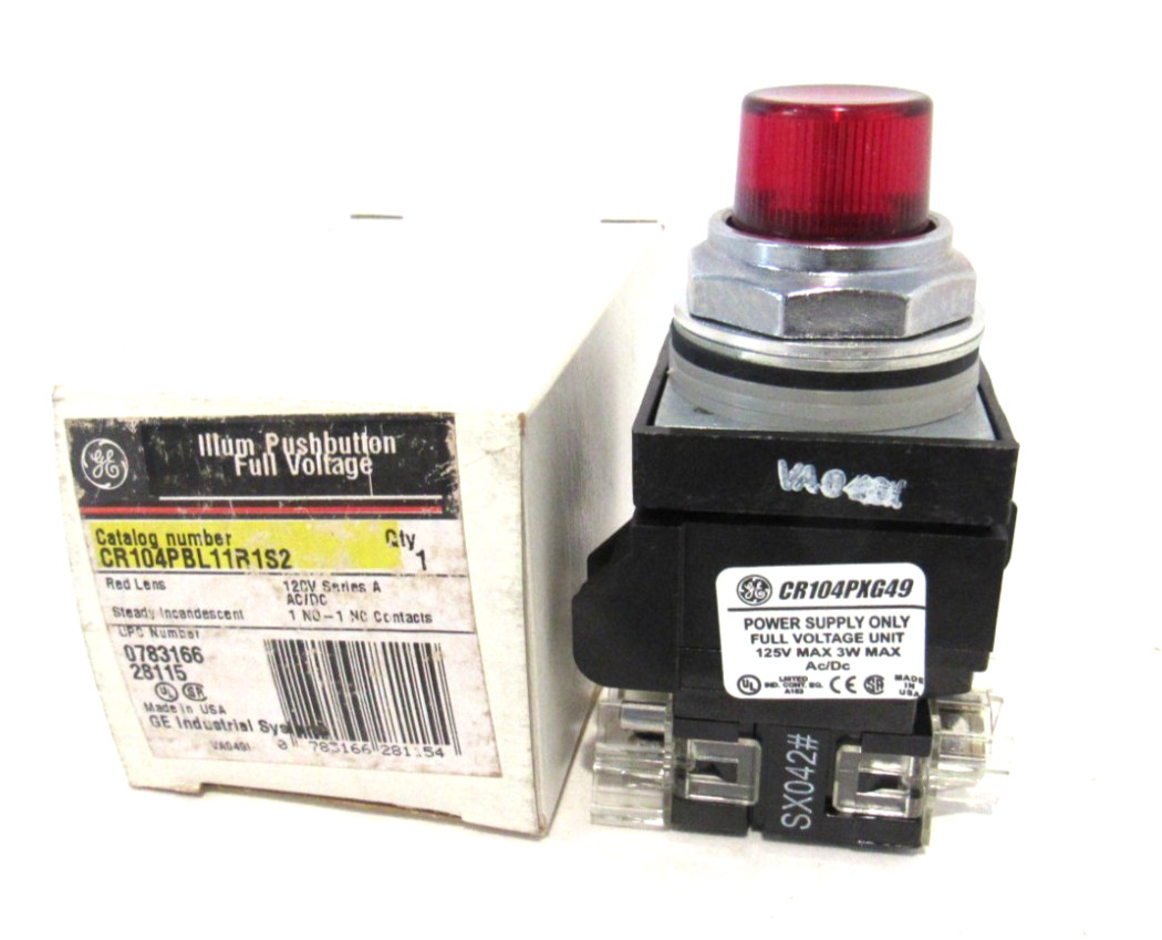 NEW GENERAL ELECTRIC CR104PBL11R1S2 PUSHBUTTON NEW GENERAL ELECTRIC CR104PBL11R1S2 PUSHBUTTON