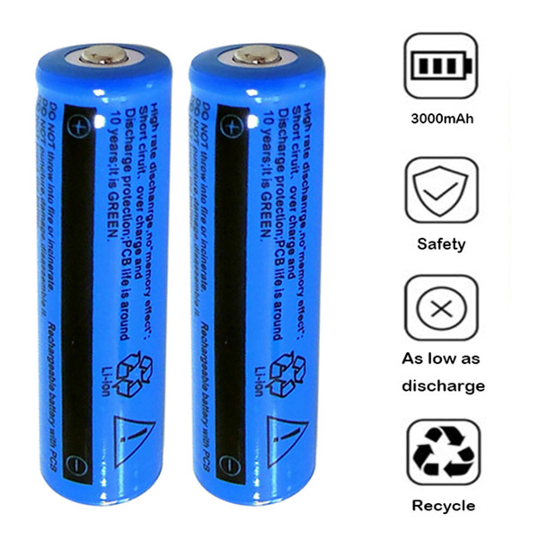4Pcs/Set 18650 Lithium Battery 3.7V Li-ion Rechargeable For Torch Headlight NEW