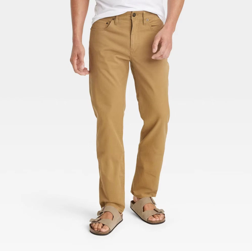Goodfellow & Co 5-Pocket Pant Men's Brown Slim Leg Ankle Tapered Stretch Comfort