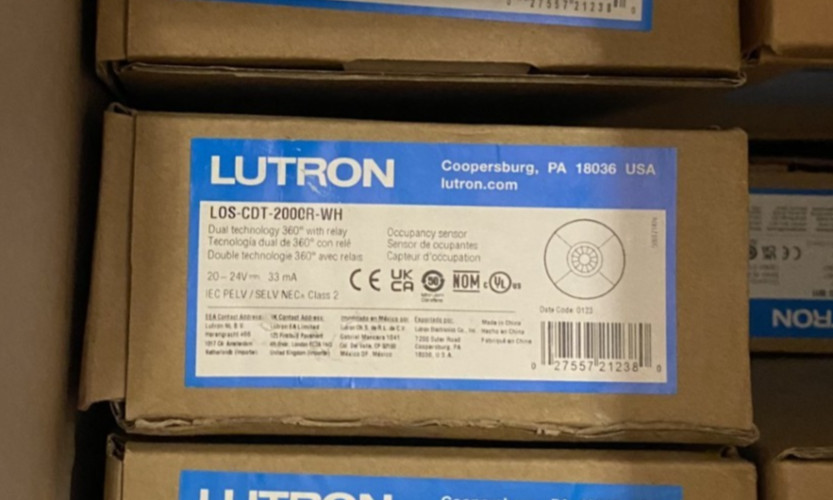 Lutron LOS-CDT-2000R-WH RELAY Occupancy Sensor Dual Tech -NIB-Each SHIP SAME DAY
