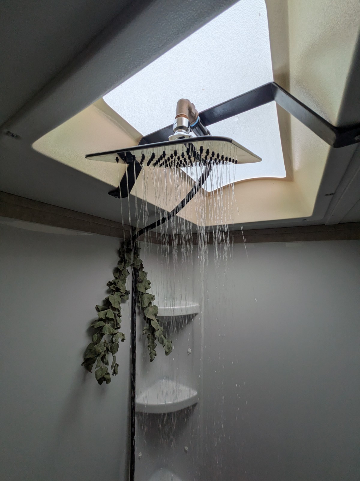 RV Rain Fall Shower Head TALL 6\'3\