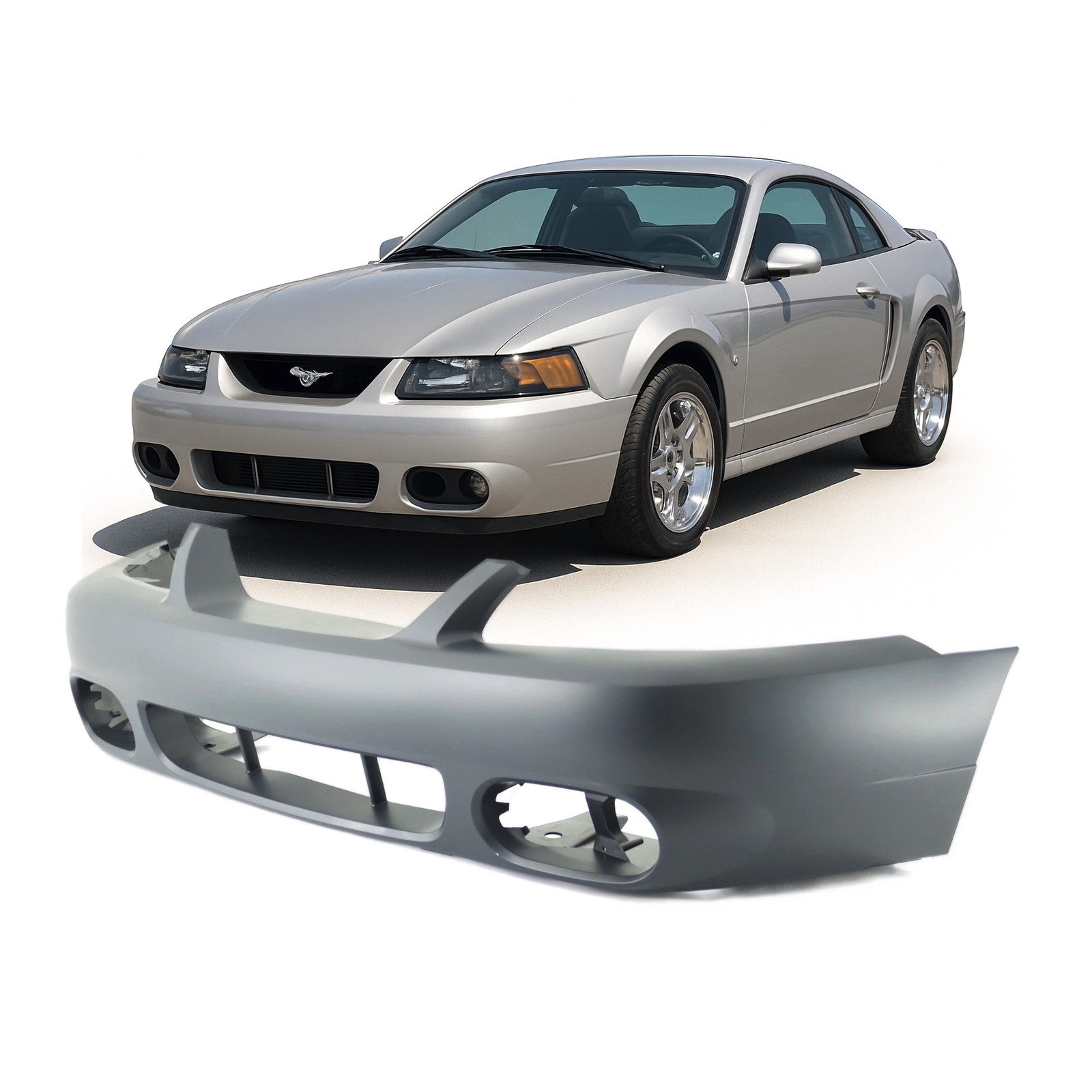 2003-2004 Ford Mustang SVT Primed Front Bumper Cover FO1000533 2R3Z17D957BA