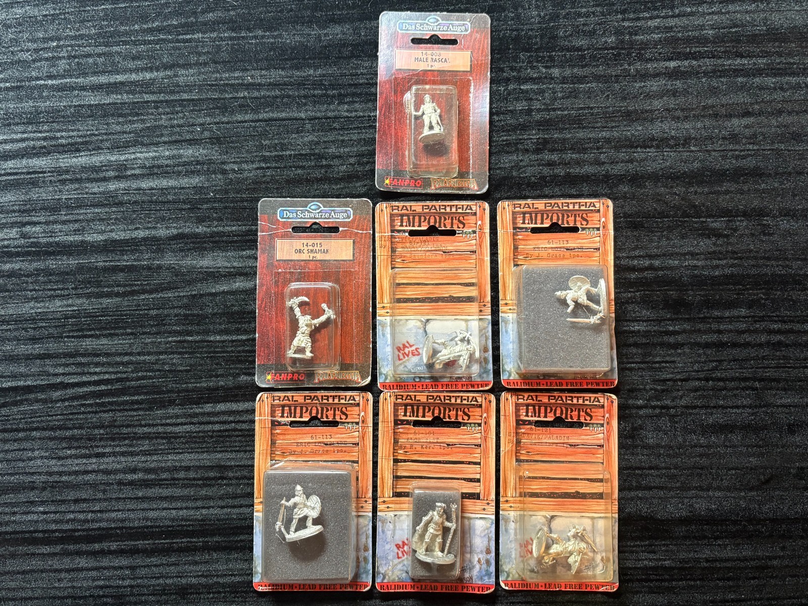 Ral Partha Imports Metal Miniature Blisters x7 Ral Partha NEW Ral Partha Imports Metal Miniature Blisters x7 Ral Partha NEW