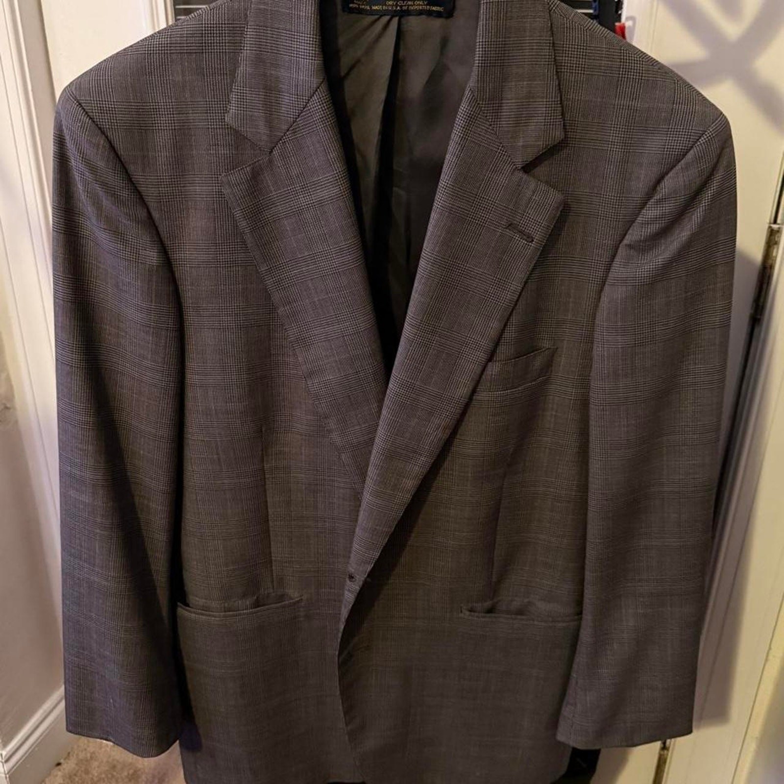 Brooks brothers gray checkered blazer