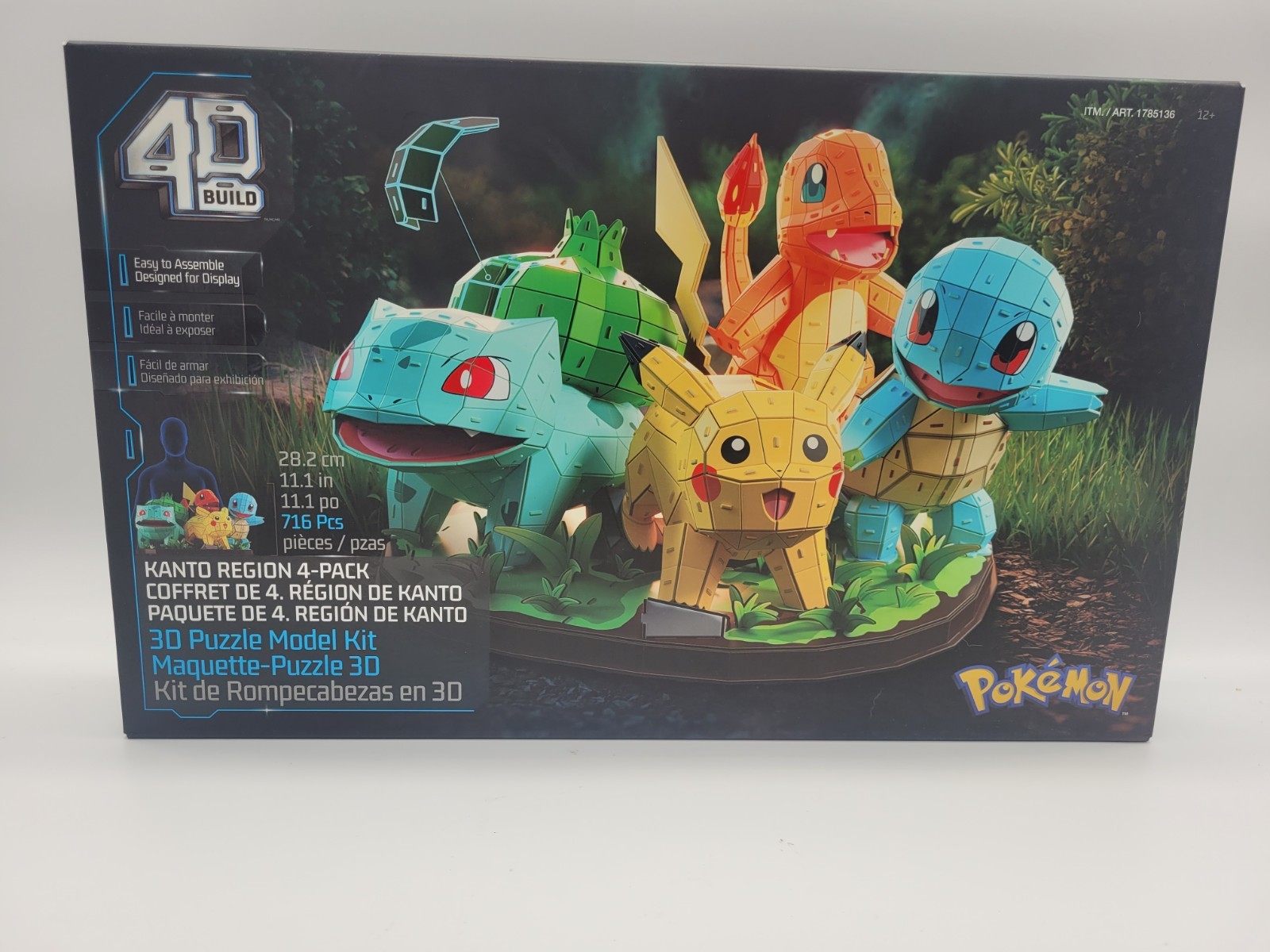 4D Build Pokemon Puzzle  Model Kit Kanto Region 4-pack In 1 Box NEW, EXCLUSIVE