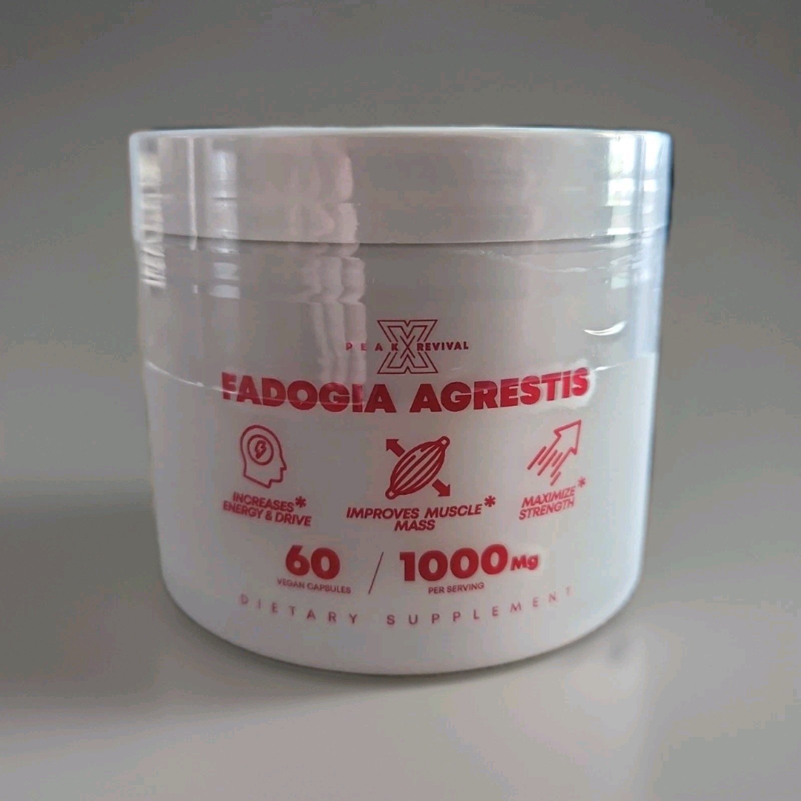 Peak Revival-X Fadogia Agrestis 1000mg — 60 Capsules Exp 3/29