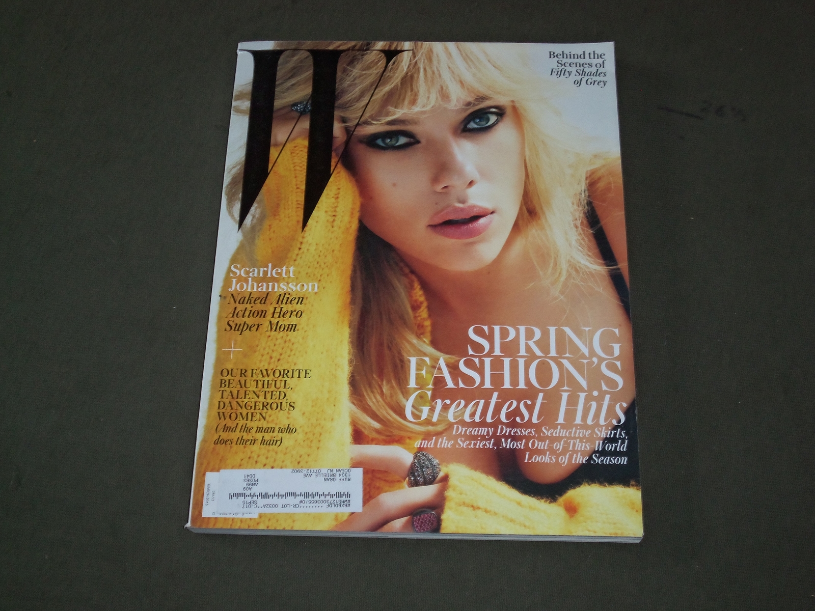 2015 MARCH W MAGAZINE - SCARLETT JOHANSSON COVER - B 3505 2015 MARCH W MAGAZINE - SCARLETT JOHANSSON COVER - B 3505