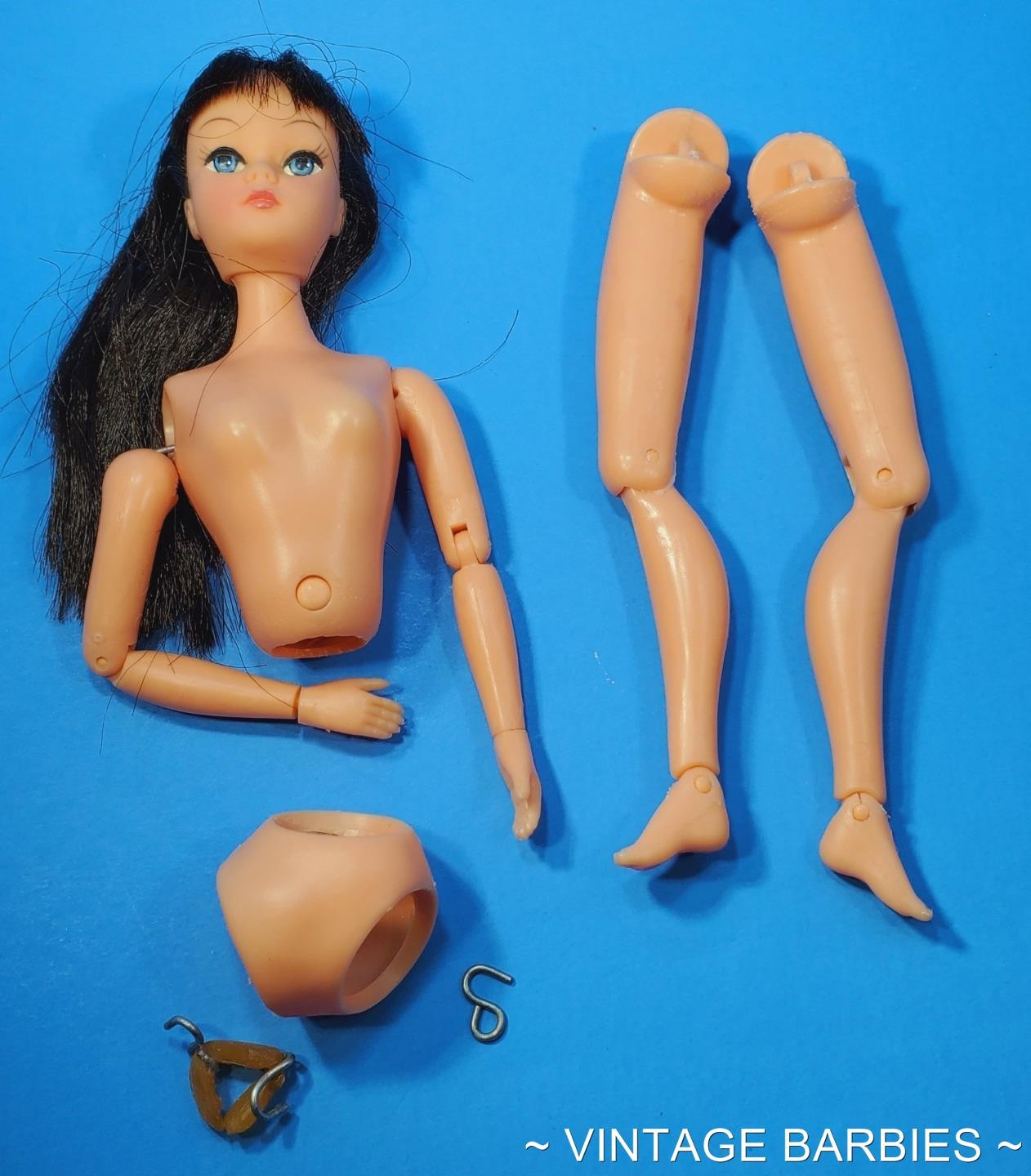 Vintage Uneeda Dollikin Bruntte Doll TLC ~ 1960\'s