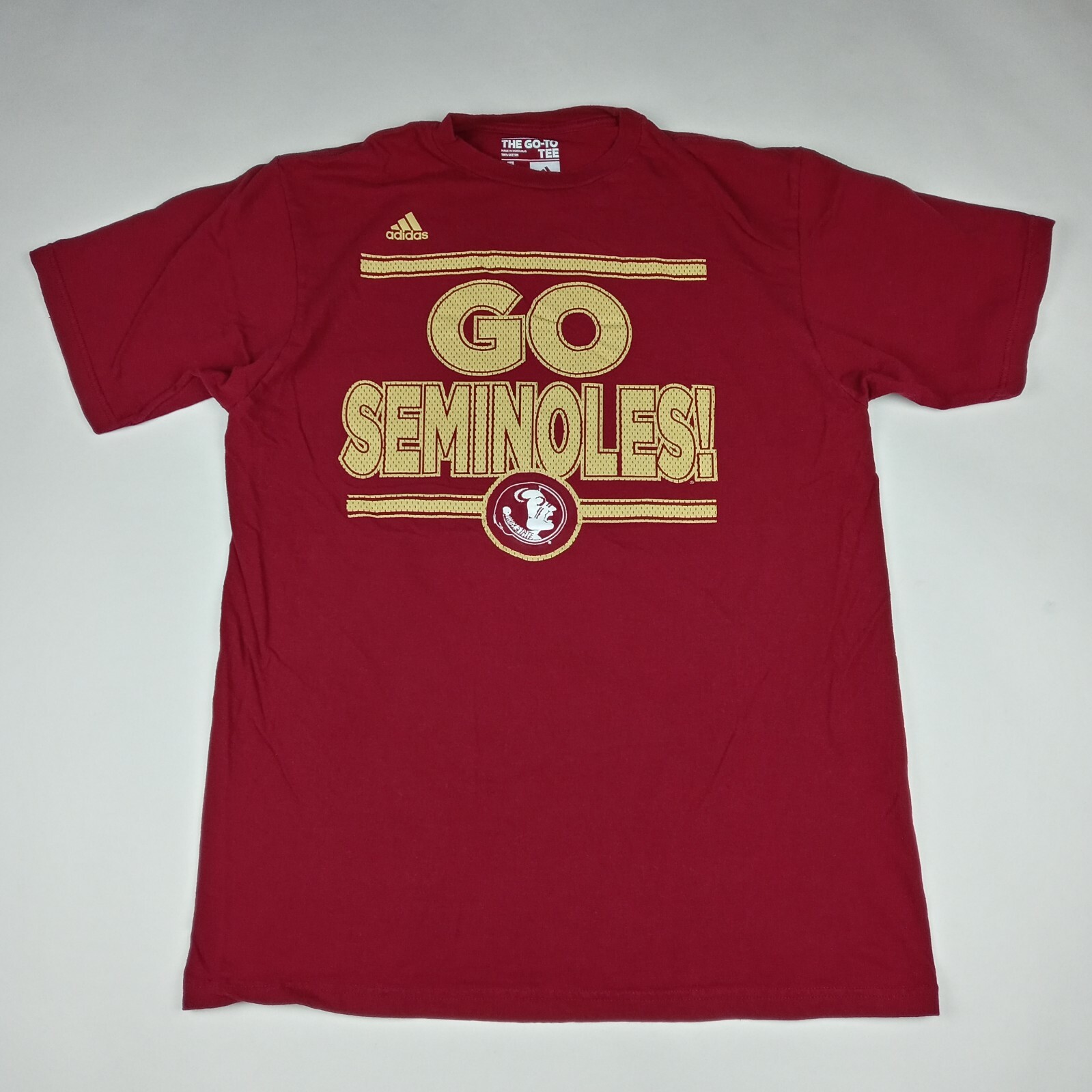 ADIDAS Florida State Seminoles T-Shirt NCAA Men's Size Large Short Sleeve ADIDAS Florida State Seminoles T-Shirt NCAA Men's Size Large Short Sleeve
