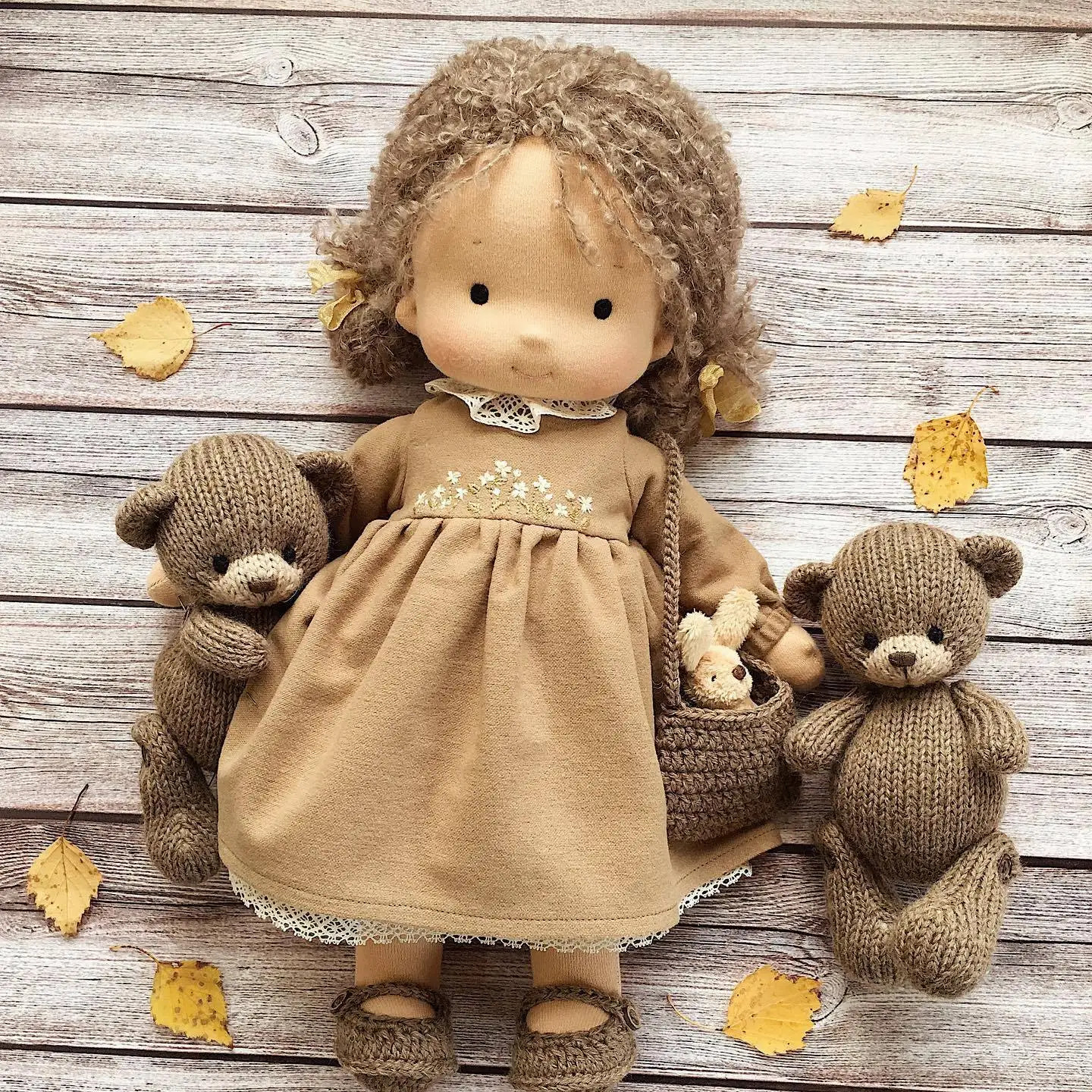 New Waldorf Doll Clothing Handmade Cute Mini Knitted Sweater Gift