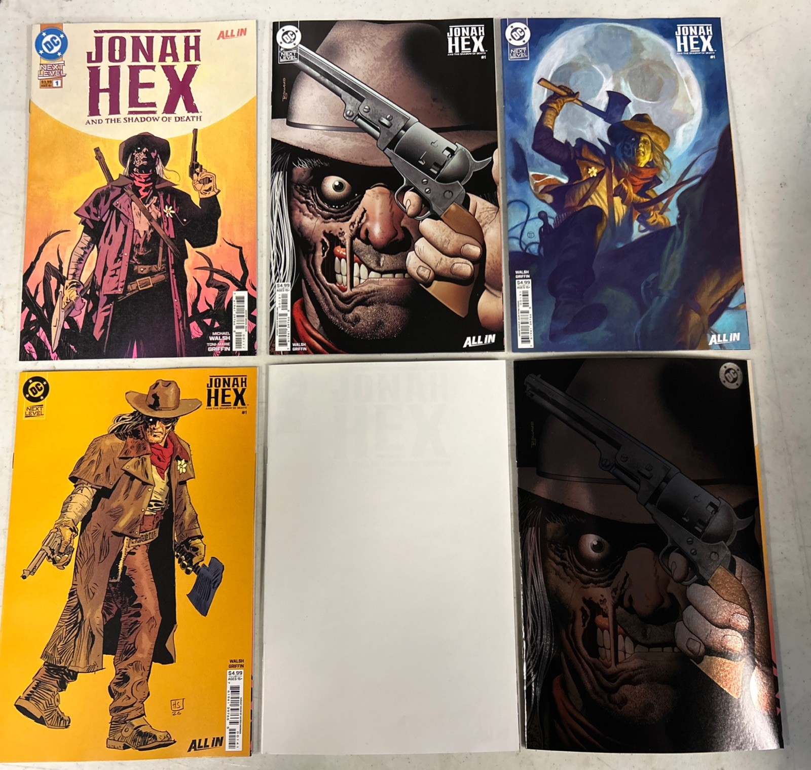Jonah Hex and the Shadow of Death #1 6 Book Set Main Cover A + Variant B C D E F Jonah Hex and the Shadow of Death #1 6 Book Set Main Cover A + Variant B C D E F