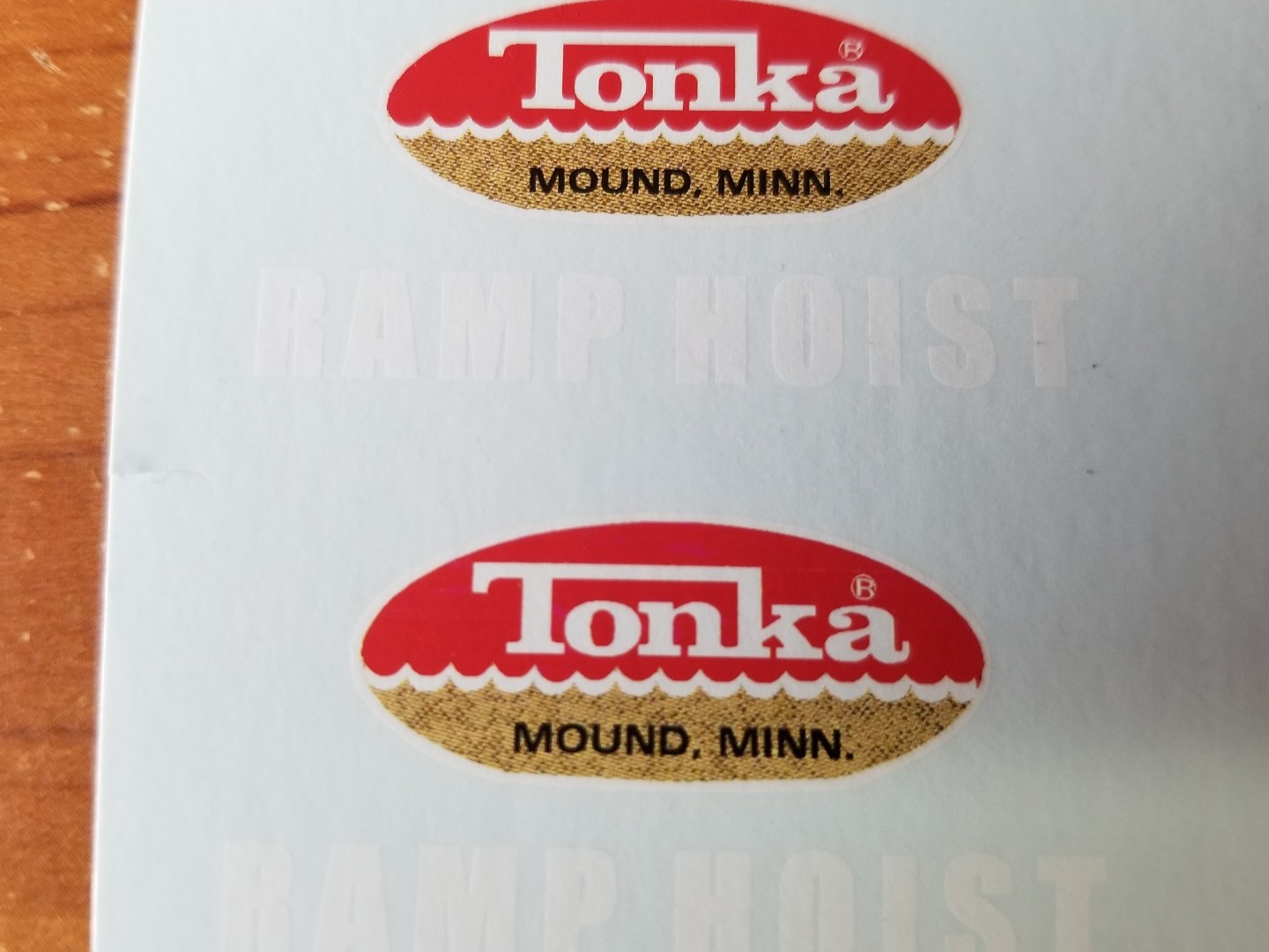 TONKA TRUCK  1963 & 1964 RAMP HOIST  Water Slide DECAL SET