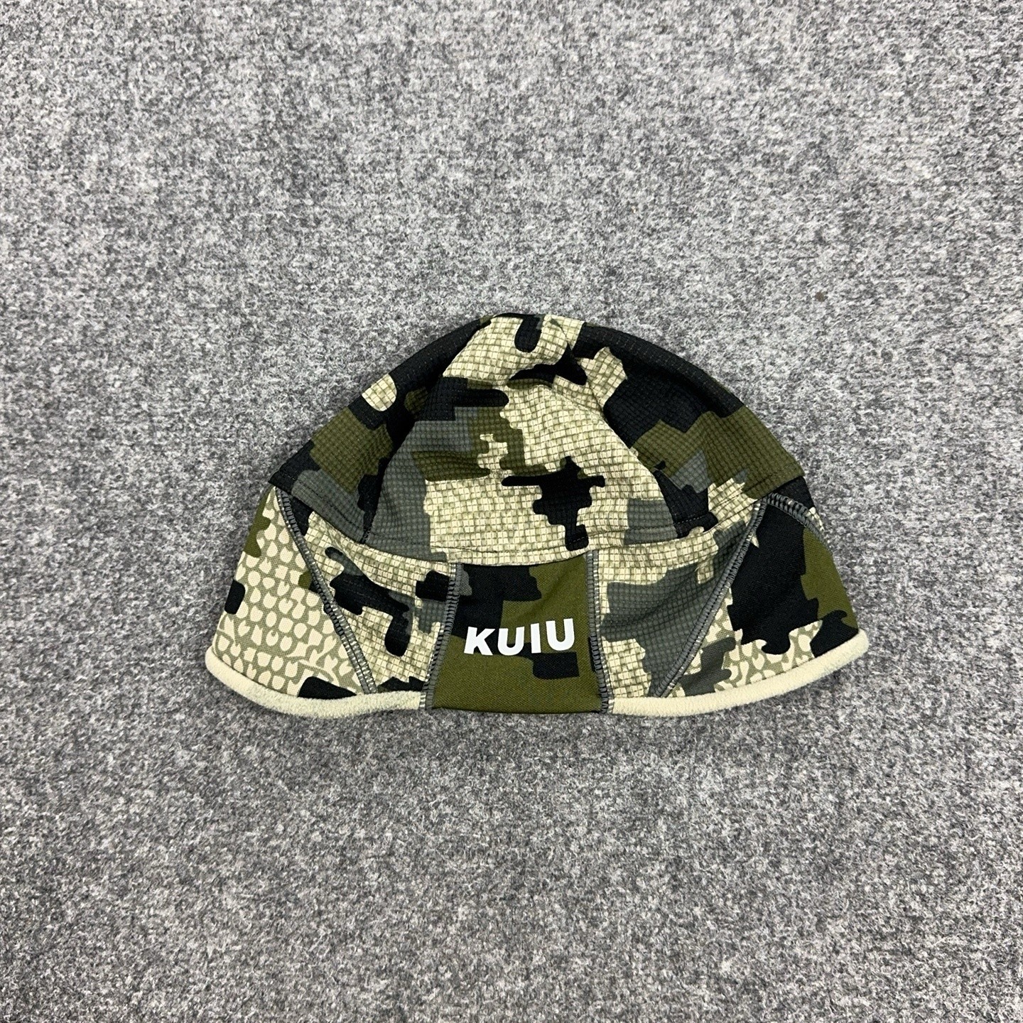 KUIU Peloton 240 Beanie Hat Cap Mens L Verde Camo Fleece Hunting Outdoor Lined