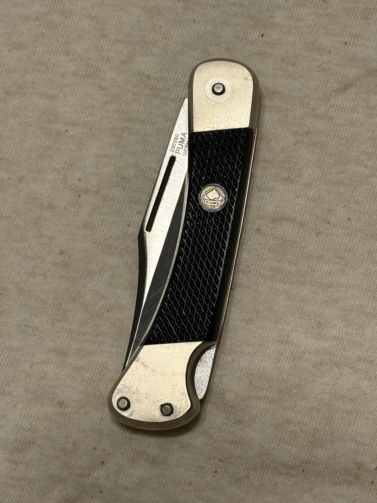 Vintage 1986 Puma 230260 Lieutenant Folding Pocket Knife Germany/Date Code 20681