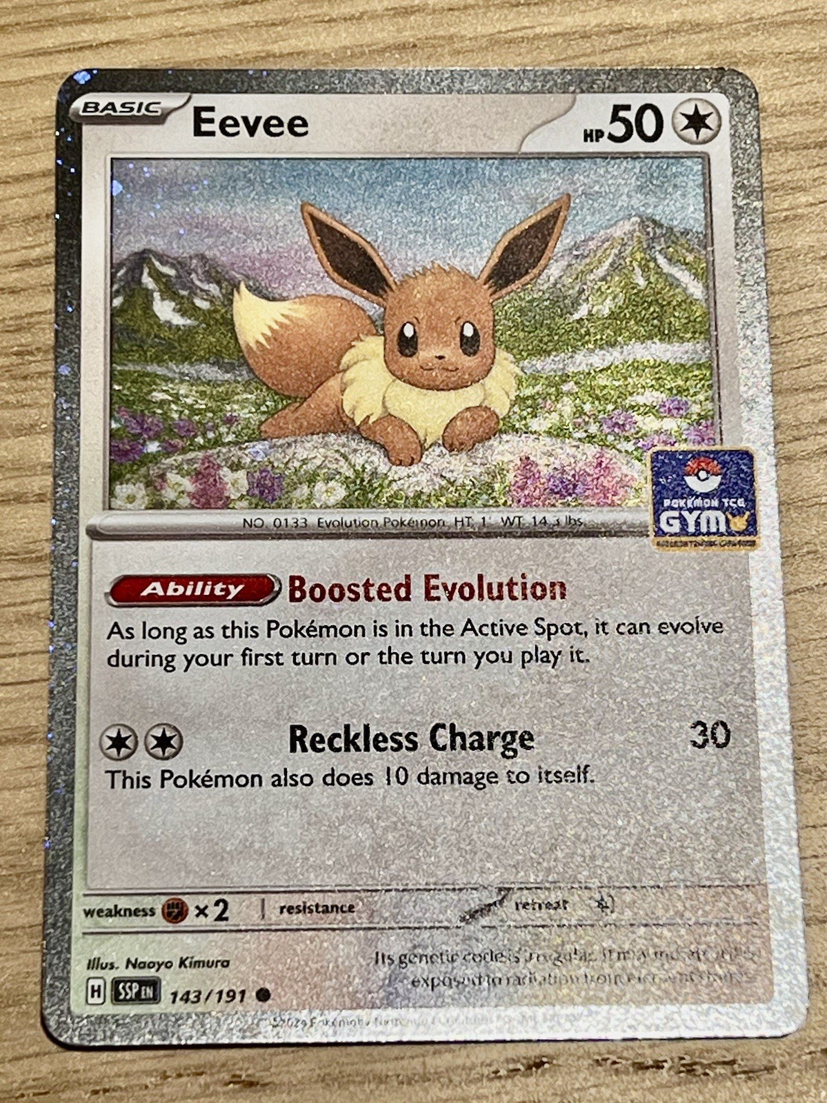 Eevee Stamped Asia Exclusive Gym Promo 143/191 Pokemon TCG NM