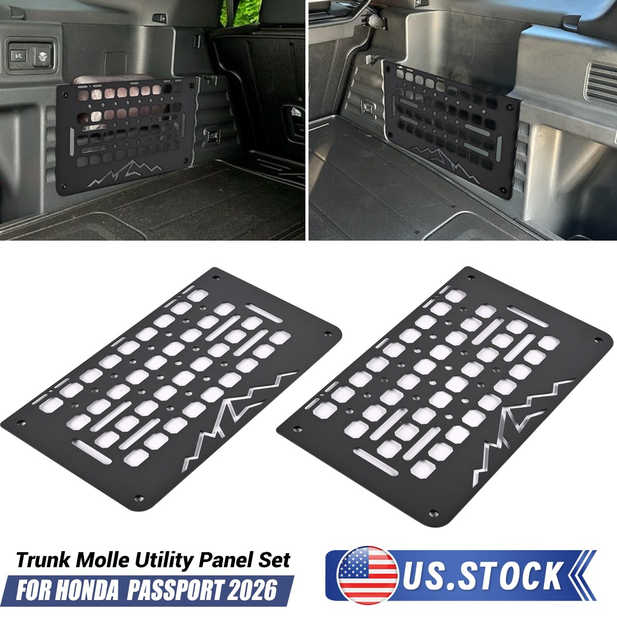 Rear Trunk Modular Storage Molle Panel Cargo System L+R For Honda Passport 2026