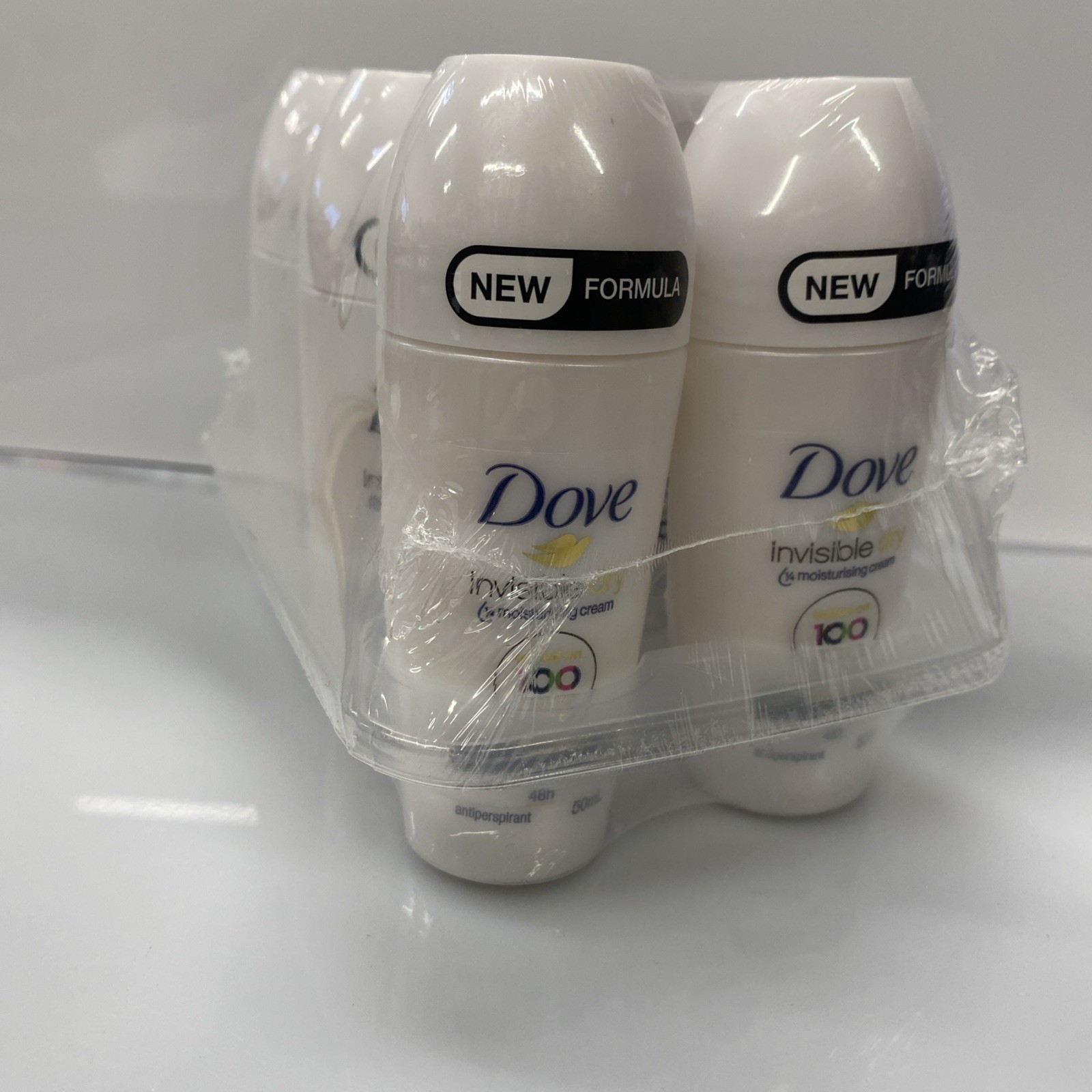 6X Dove Roll On Invisible Dry Women Scent  Deodorant White Freesia 50ml