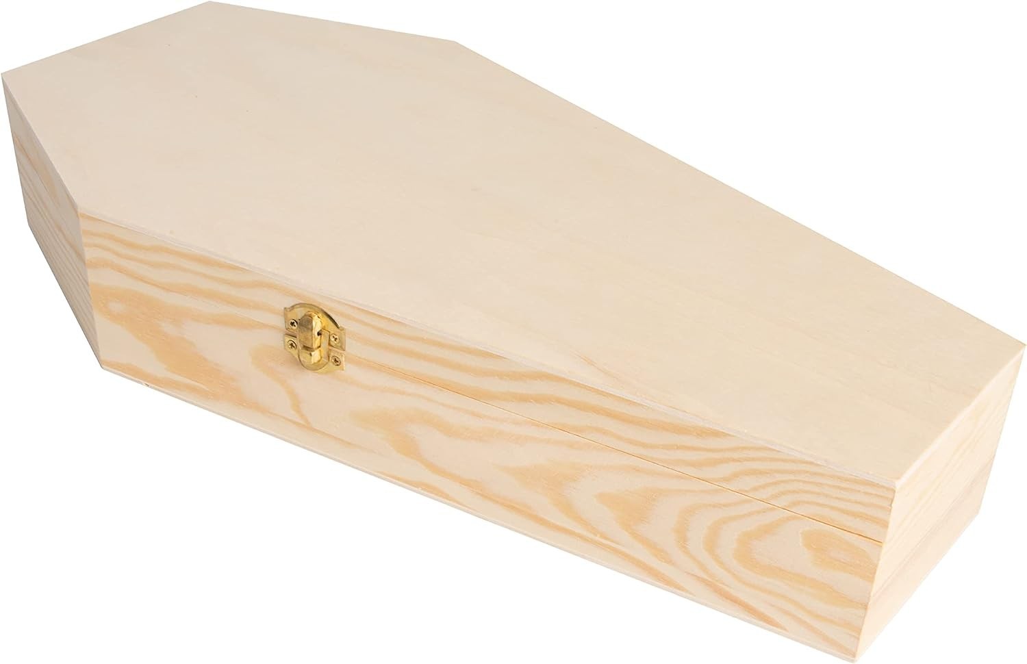 Gothic 18-Inch Unfinished Coffin Box - Ideal for Halloween Party Favors & Crafts Gothic 18-Inch Unfinished Coffin Box - Ideal for Halloween Party Favors & Crafts