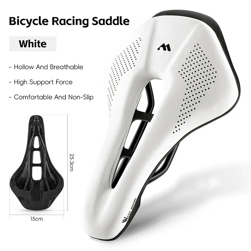 WEST BIKING Bicycle Saddle Hollow Road MTB Bike Seat Shock Absorbing Comfort Pad