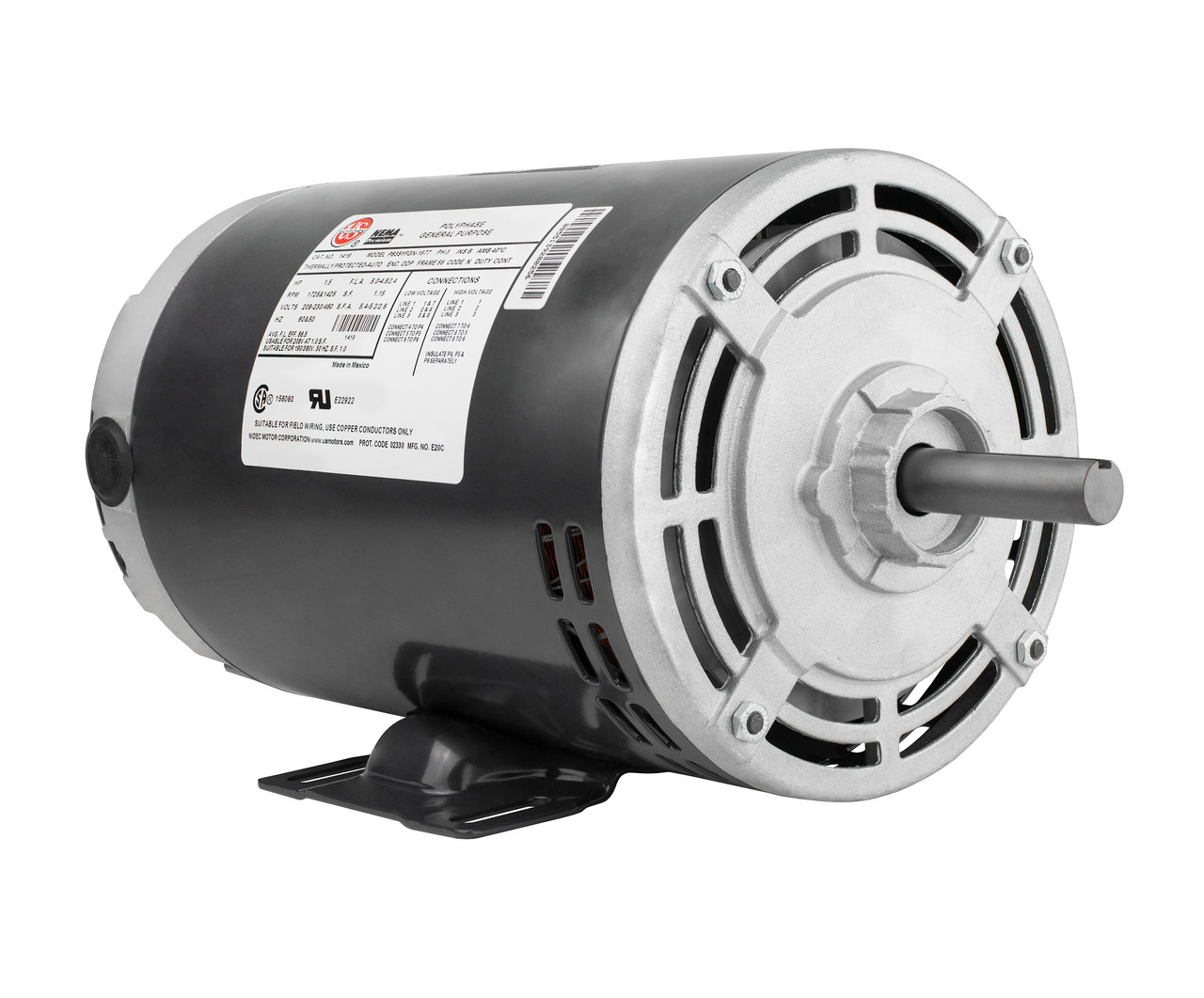 1419 Nidec 1.5 hp 1725 RPM 208-230V Carrier Replacement Motor