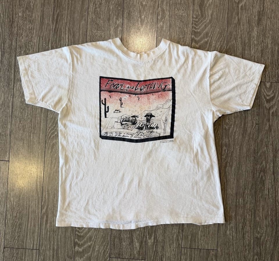 Vintage 70s Fear and Loathing in Las Vegas Movie Ralph Steadman Men\'s XL T Shirt