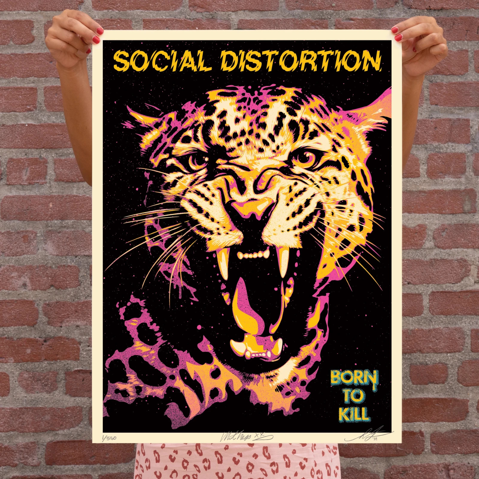 Obey Social Distortion Born to Kill Print Shepard Fairey Mike Ness Signed LE 550