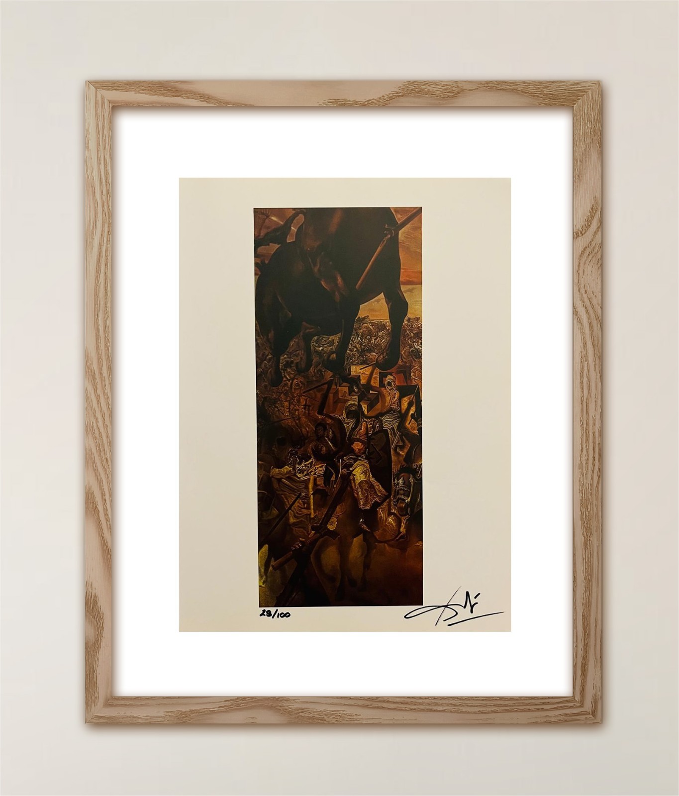 Salvador Dalí, Original Signed Print with COA and $3,500 Appraisal.*-