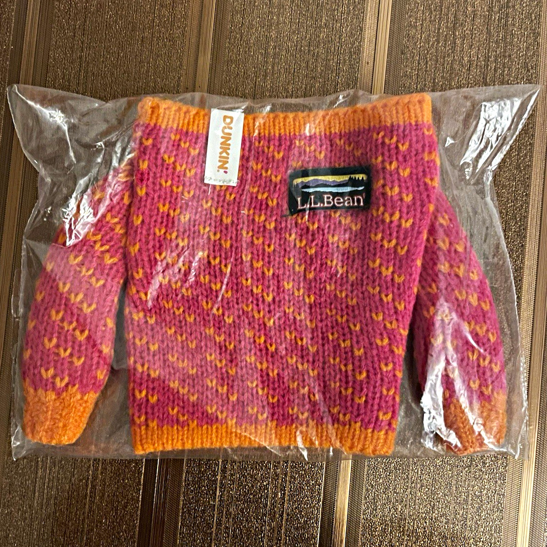 Dunkin, L.L.Bean x knit Sweater, Pink & Orange, 1-Piece. Read Description Ty.