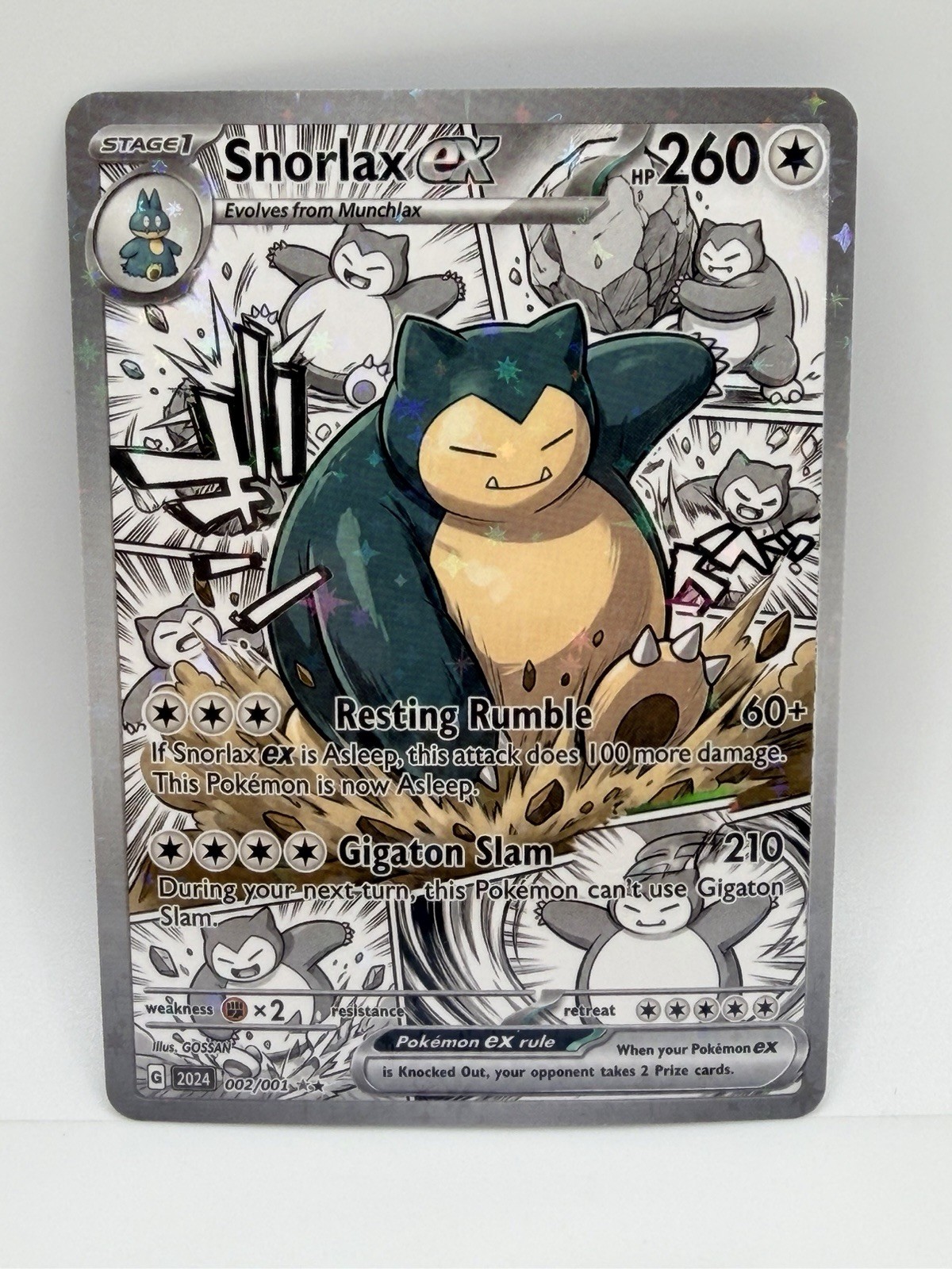 Pokemon Manga Snorlax Special Doujin Art Holo Card