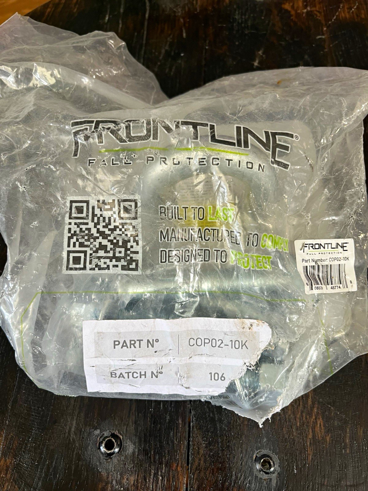 Frontline Fall Protection Bolt-On Concrete Anchor Part No. COP02-10K Frontline Fall Protection Bolt-On Concrete Anchor Part No. COP02-10K