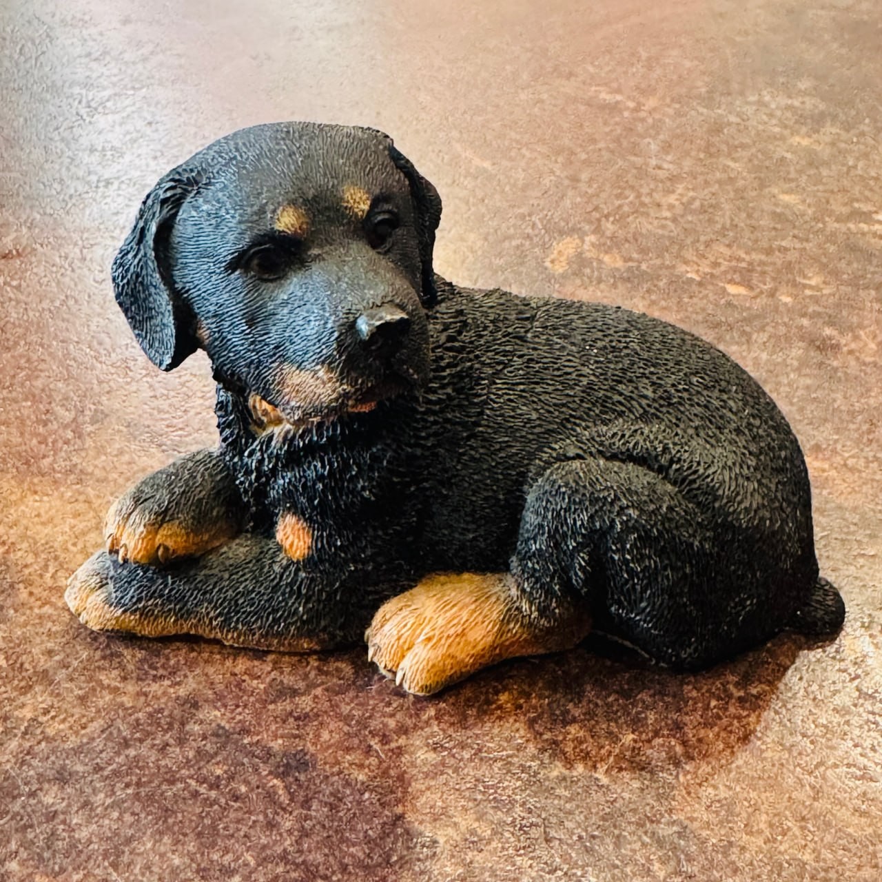 Country Artists Rottweiler Puppy Figurine 01898 Black & Tan Resin Dog Ornament