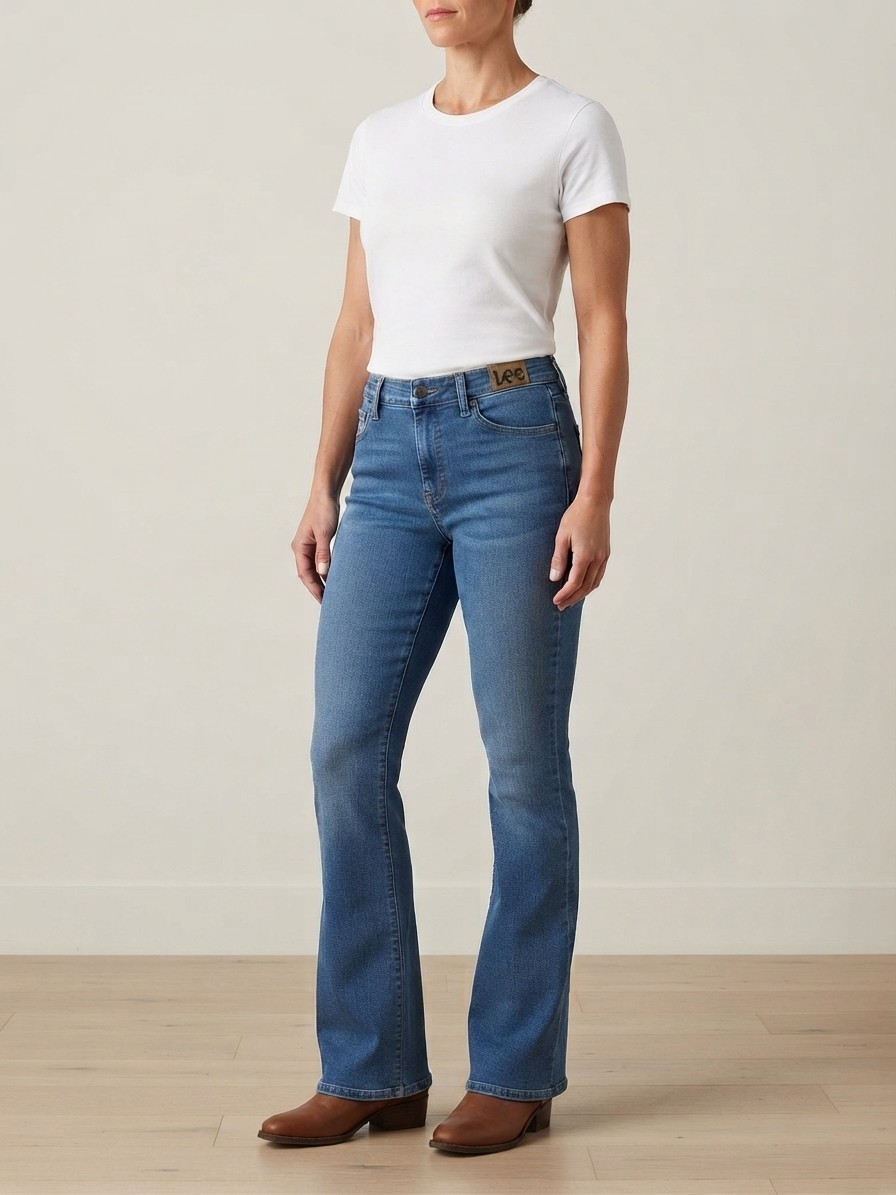 NWT Lee Women\'s Jeans 14 Short Ultra Lux Comfort Flex Motion Bootcut Mid Rise