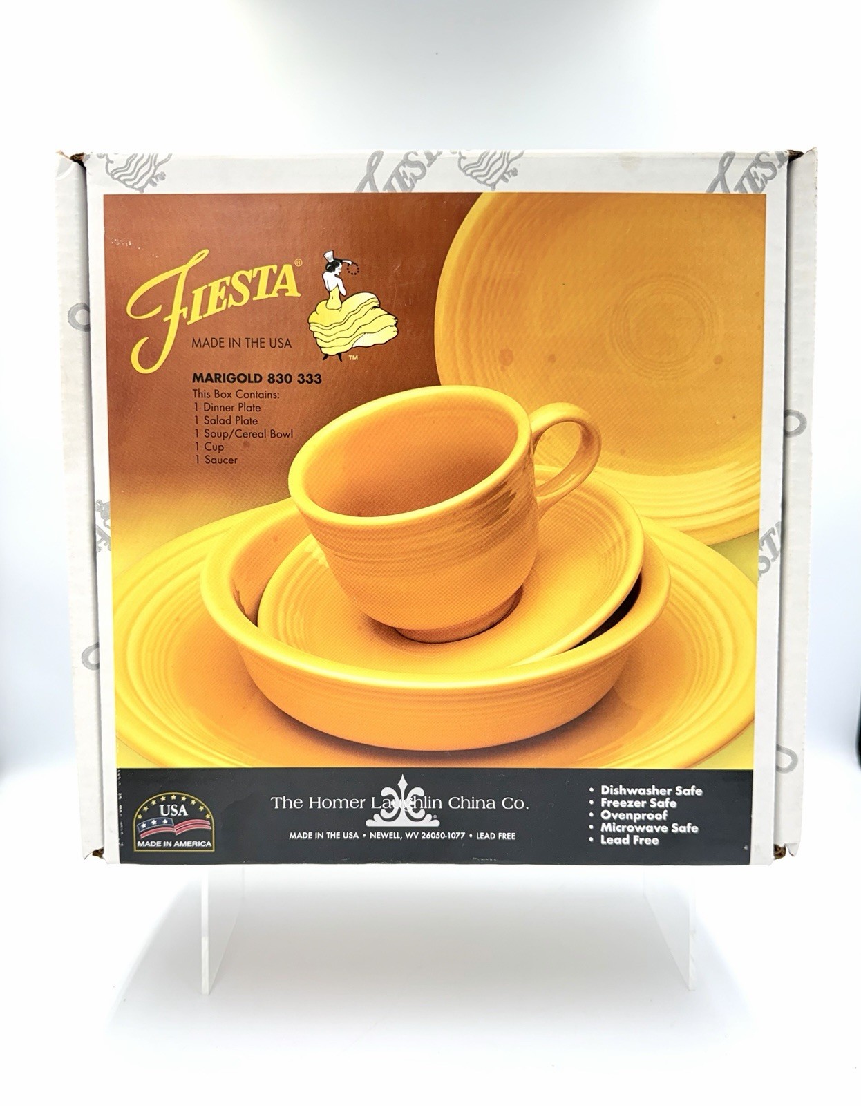 FIESTAWARE 4-Piece Place Setting retired MARIGOLD New in Box Not Used Retired FIESTAWARE 4-Piece Place Setting retired MARIGOLD New in Box Not Used Retired