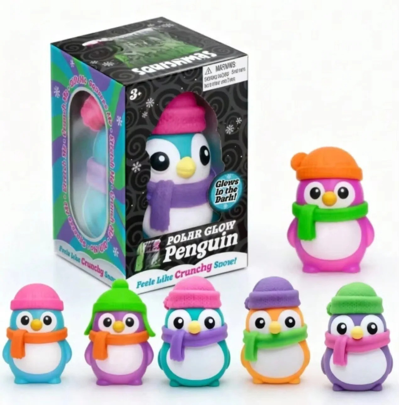 Polar Glow Penguin Sensory Fidget Stress Squeeze Toy