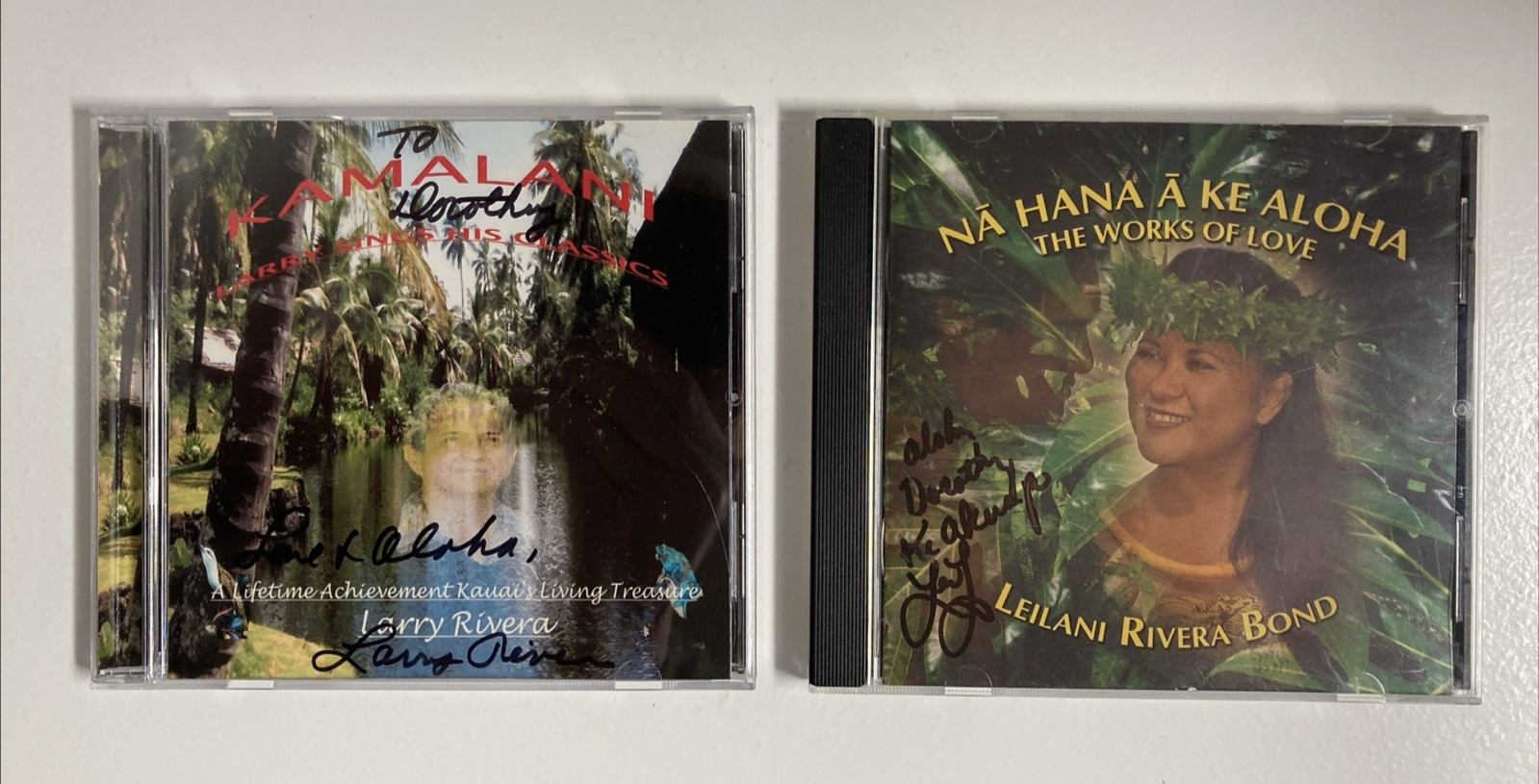 Larry Rivera Kamalani & Leilani Rivera Bond NA HANA A KE ALOHA Both CDs Signed