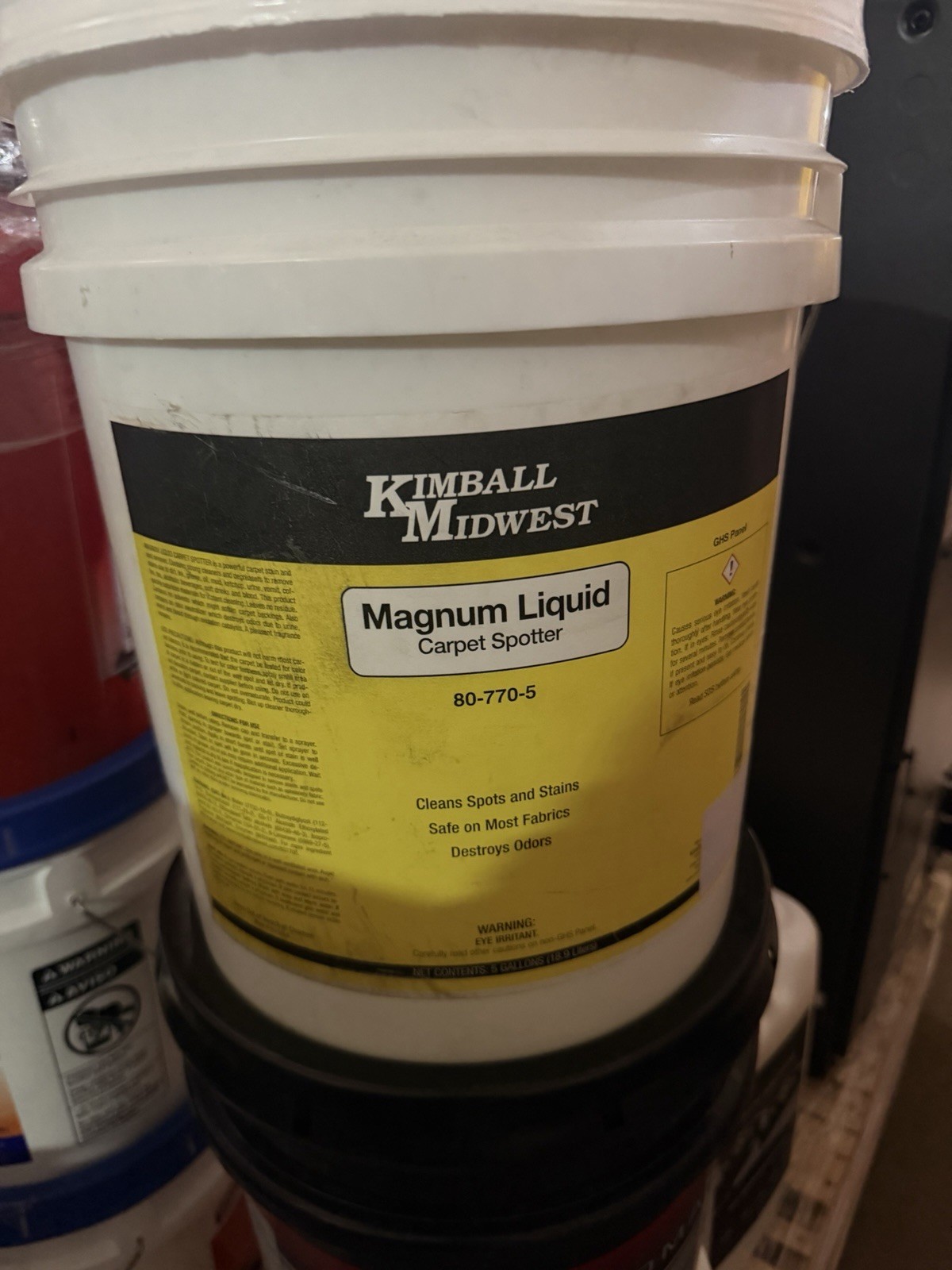 KIMBALL MIDWEST MAGNUM LIQUID CARPET SPOTTER 80-770-5, 5 GAL *FREE SHIPPING*
