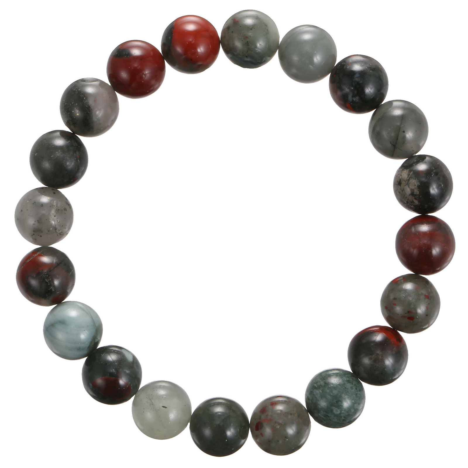 African Bloodstone Bracelet Smooth Round Size 8mm 10mm 7.5\