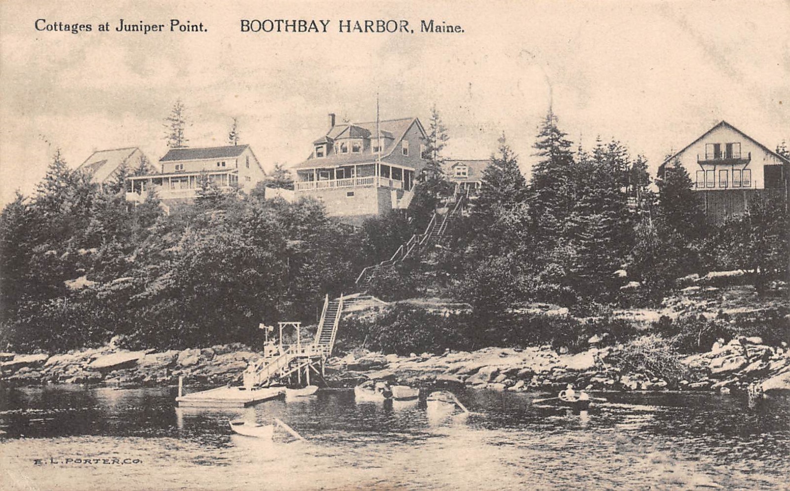 Cottages At Juniper Point BOOTHBAY HARBOR Maine 1914 Postcard Cottages At Juniper Point BOOTHBAY HARBOR Maine 1914 Postcard