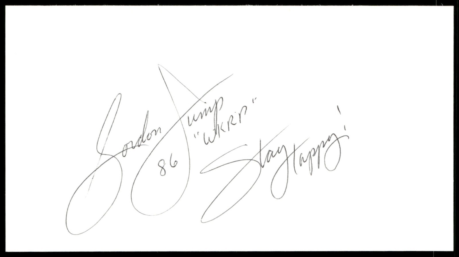 Actor Gordon Jump Letter & Signed Index Card- Rare Vintage Autograph Actor Gordon Jump Letter & Signed Index Card- Rare Vintage Autograph