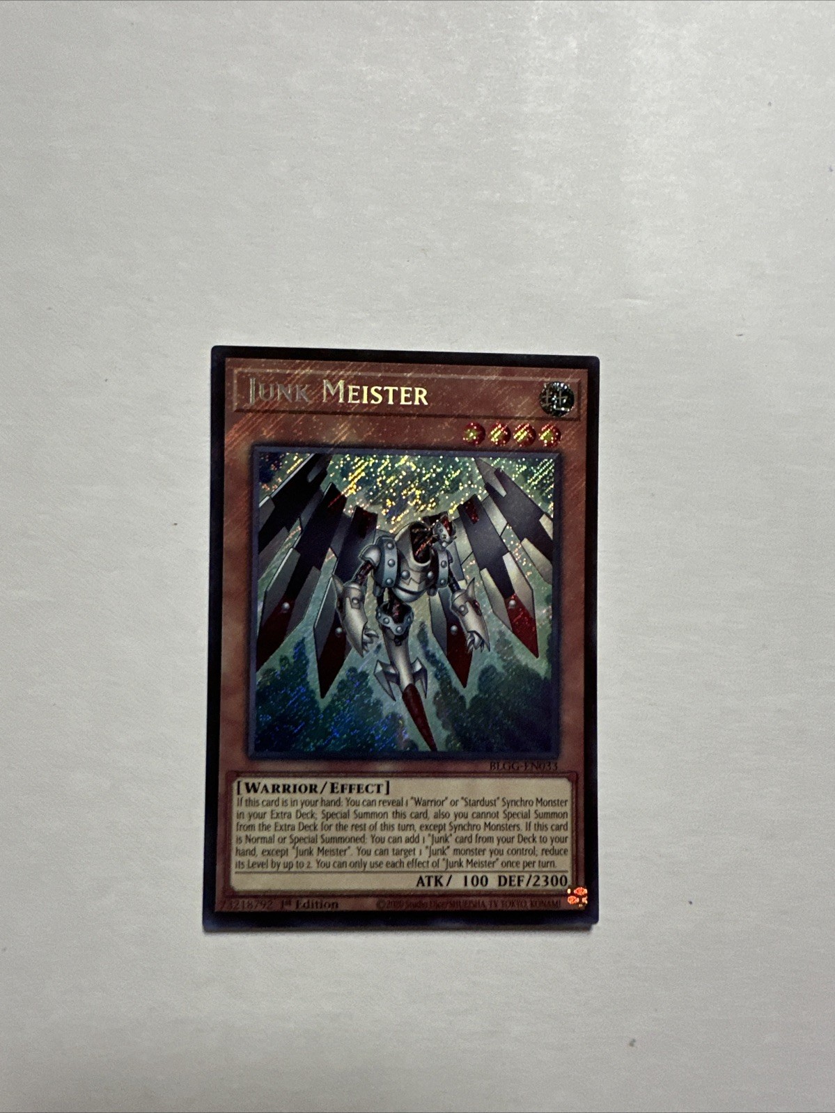 1x Junk Meister Secret Rare BLGG-EN033 1x Junk Meister Secret Rare BLGG-EN033
