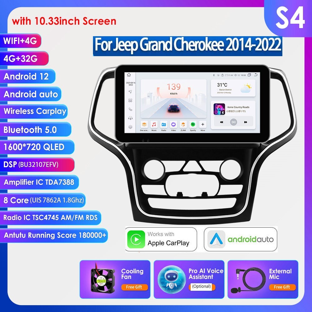 For 2014-22 Jeep Grand Cherokee 10.33\